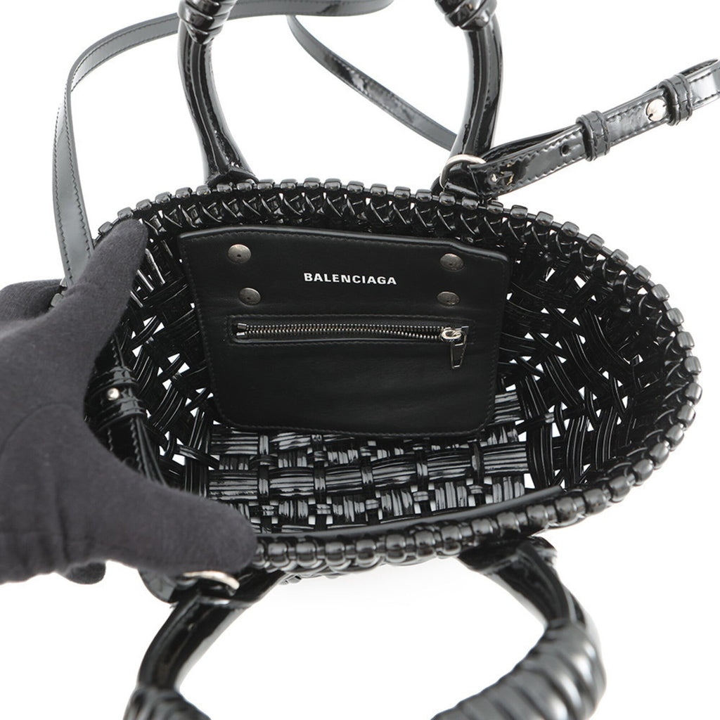 Balenciaga Black Patent Leather Handbag Shoulder