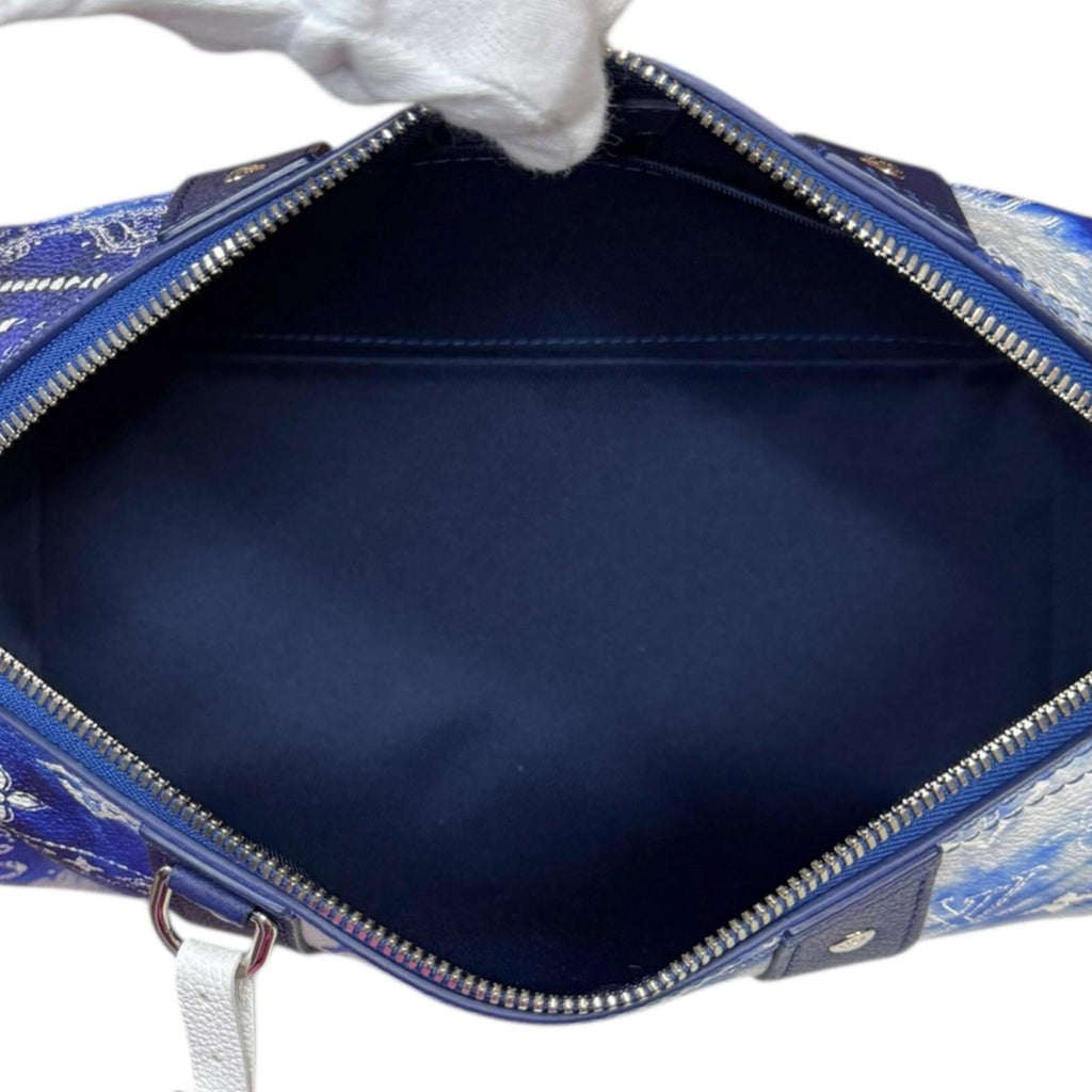 Louis Vuitton Blue White Monogram Shoulder Bag