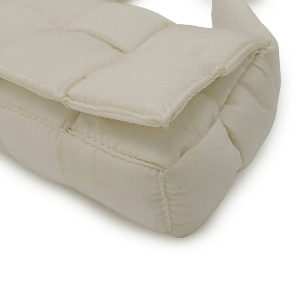 Bottega Veneta White Nylon Pochette Shoulder Bag