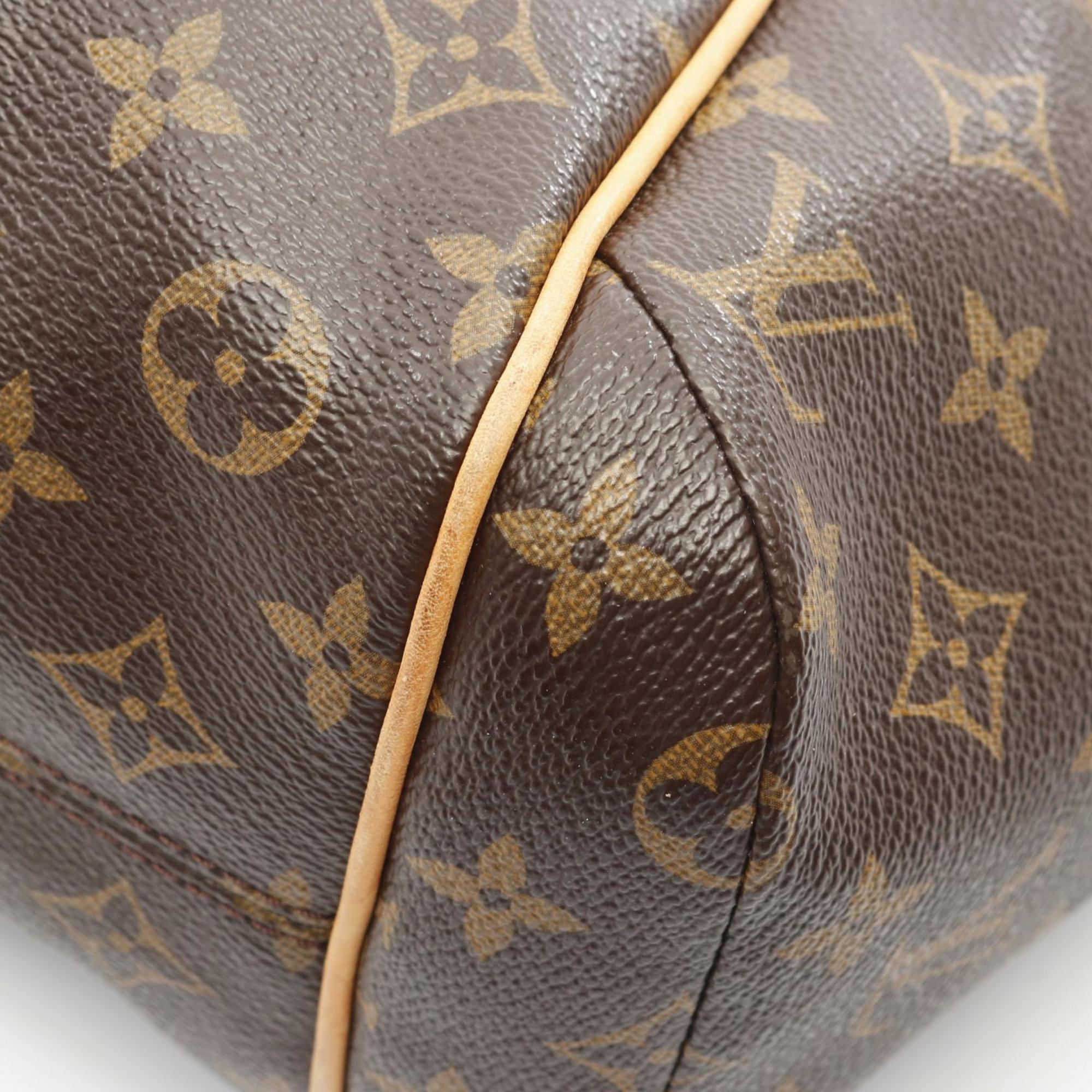 Louis Vuitton Brown Monogram Pvc Coated Canvas Leather Tote Bag