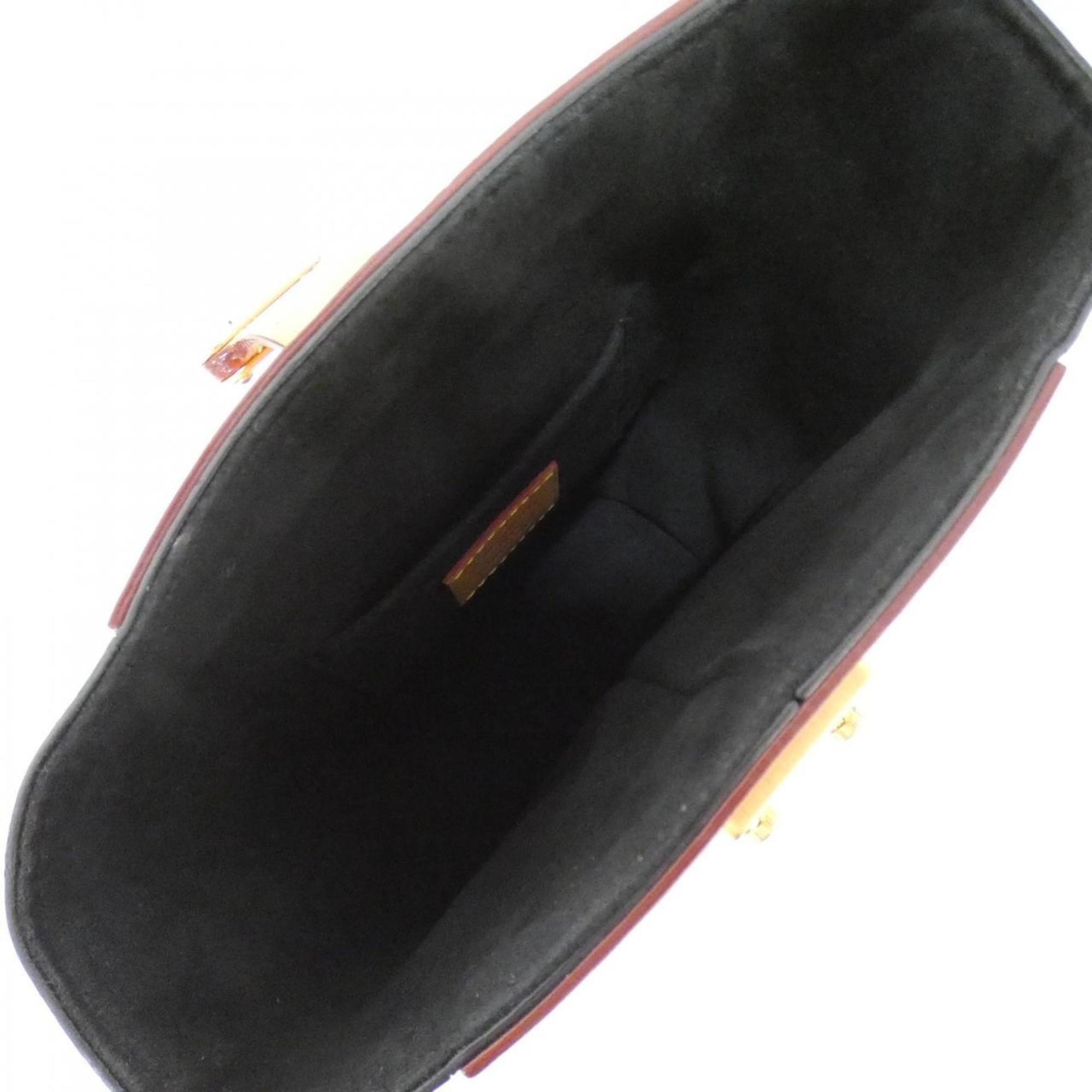 Louis Vuitton Marron Coated Canvas Handbag