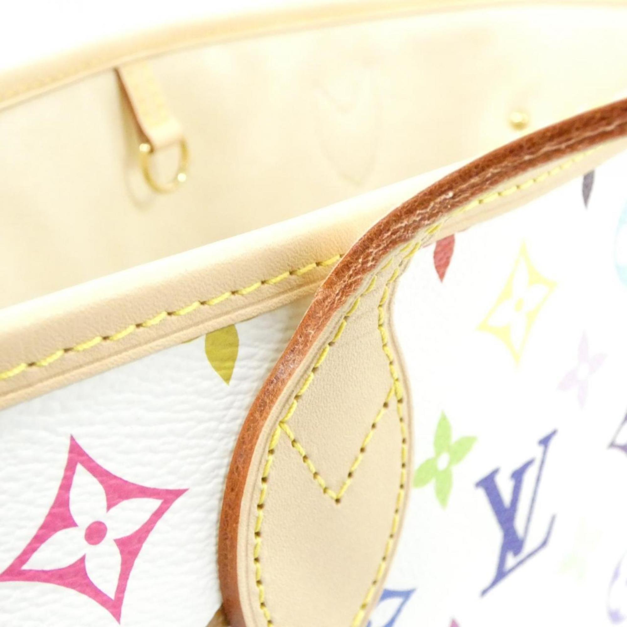 Louis Vuitton Multi-Color White Coated Canvas Handbag