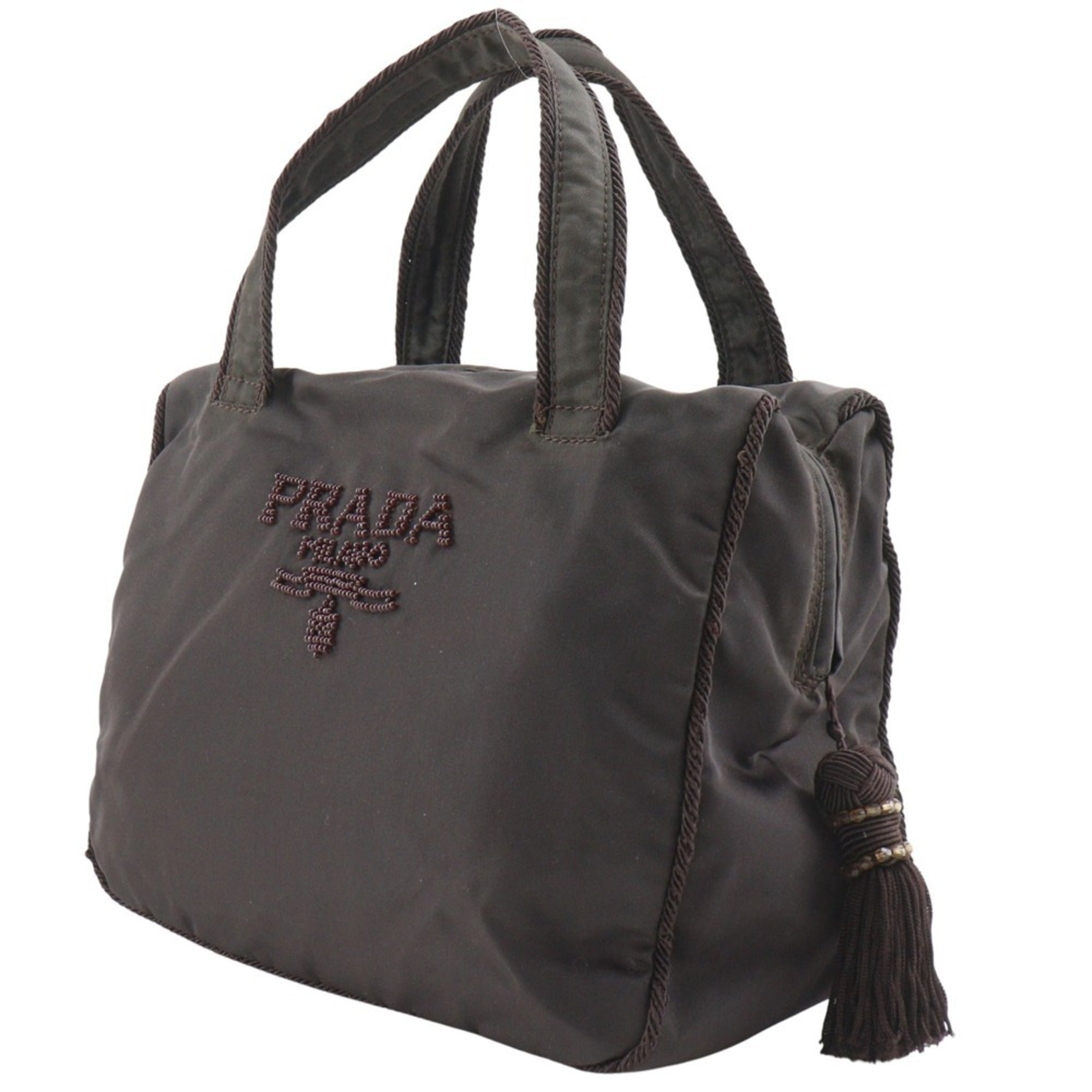 Prada Brown Nylon Handbag