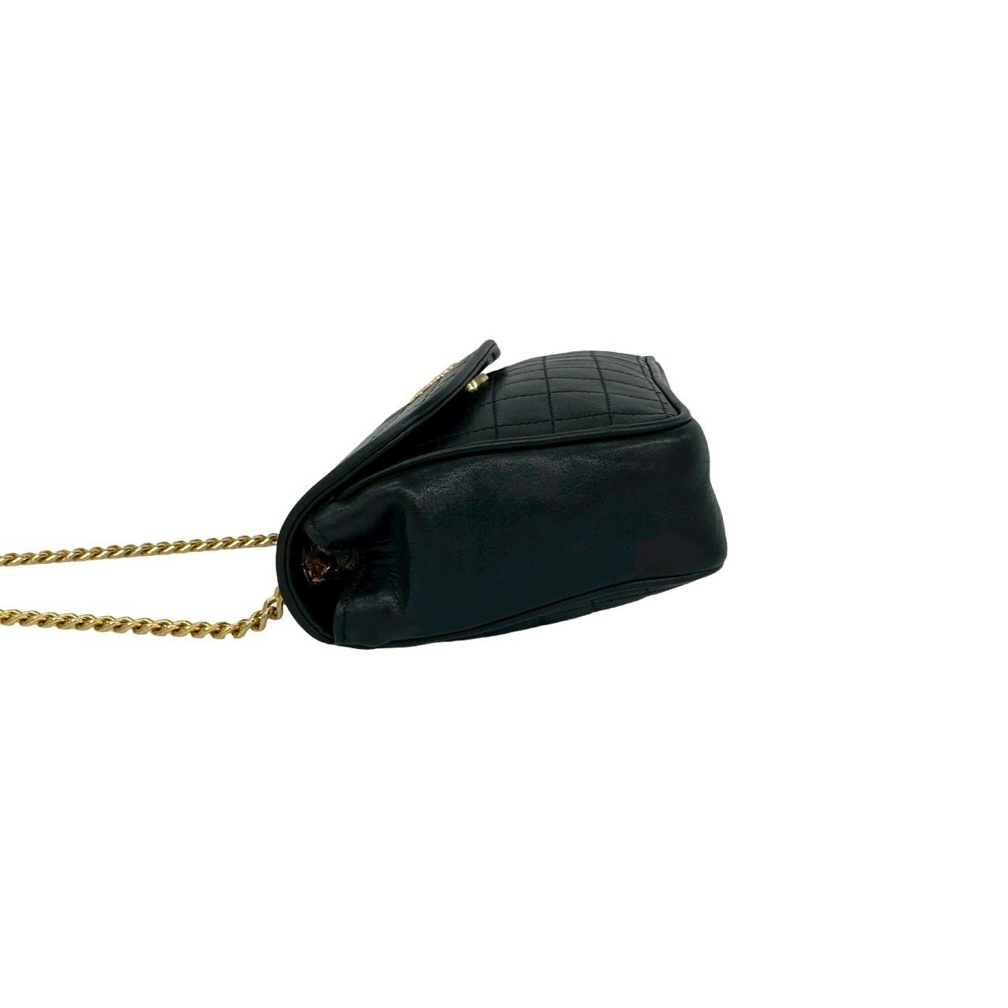 Celine Black Leather Shoulder Bag
