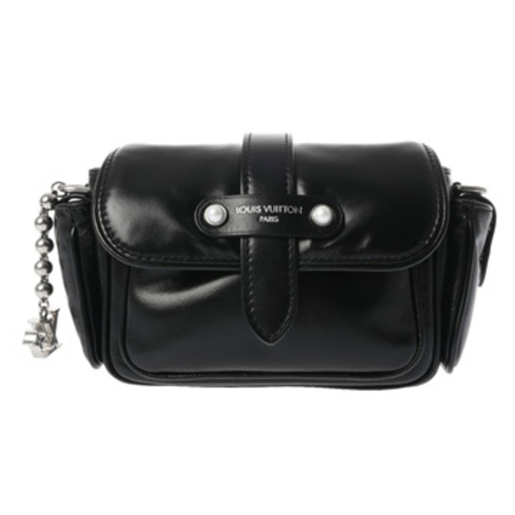 Louis Vuitton Black Leather Shoulder Bag