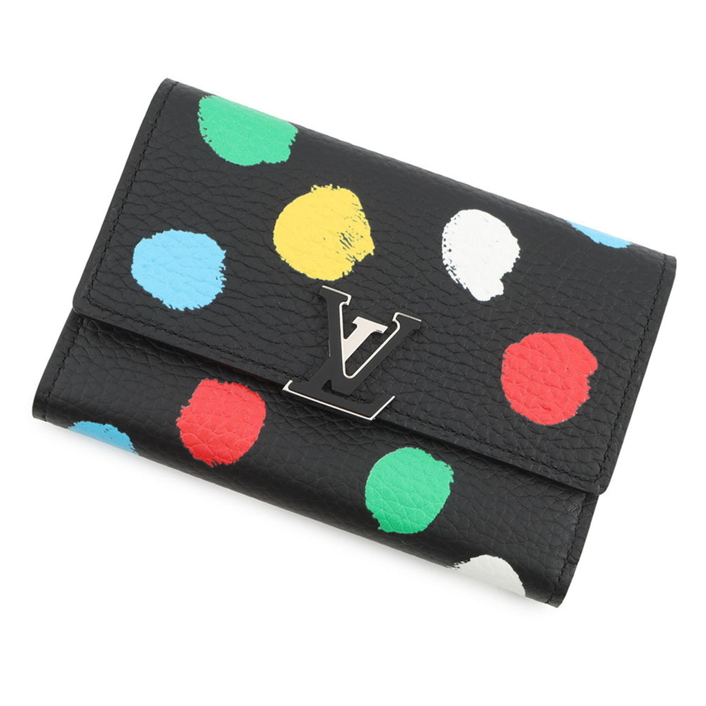 Louis Vuitton Black Multi-Color Noir Leather Wallet (Tri-Fold)