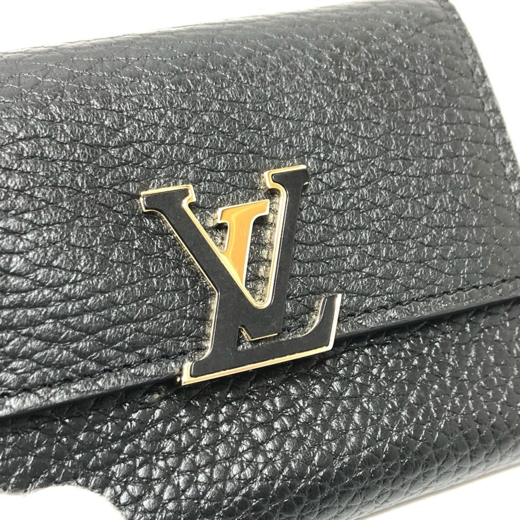 Louis Vuitton Bicolor Black Noir Pink Leather Coin Purse/Coin Case
