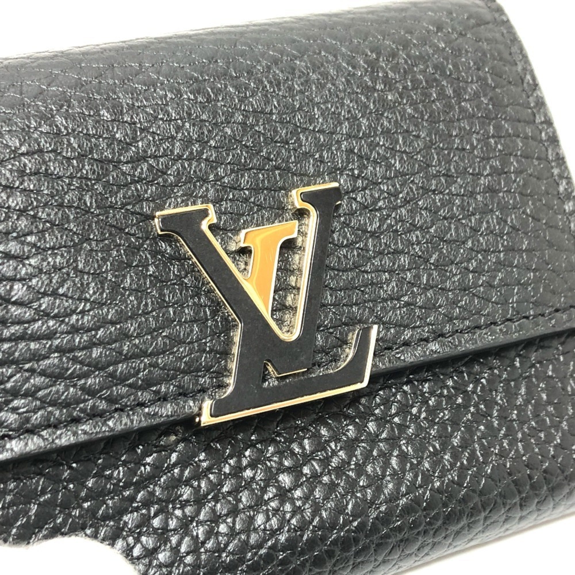 Louis Vuitton Bicolor Black Noir Pink Leather Coin Purse/Coin Case