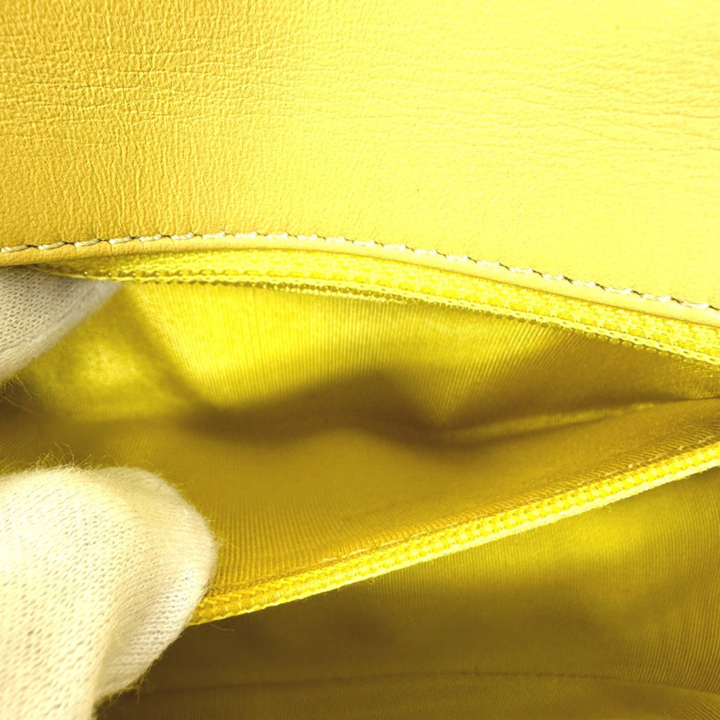 Chanel Yellow Leather Shoulder Bag