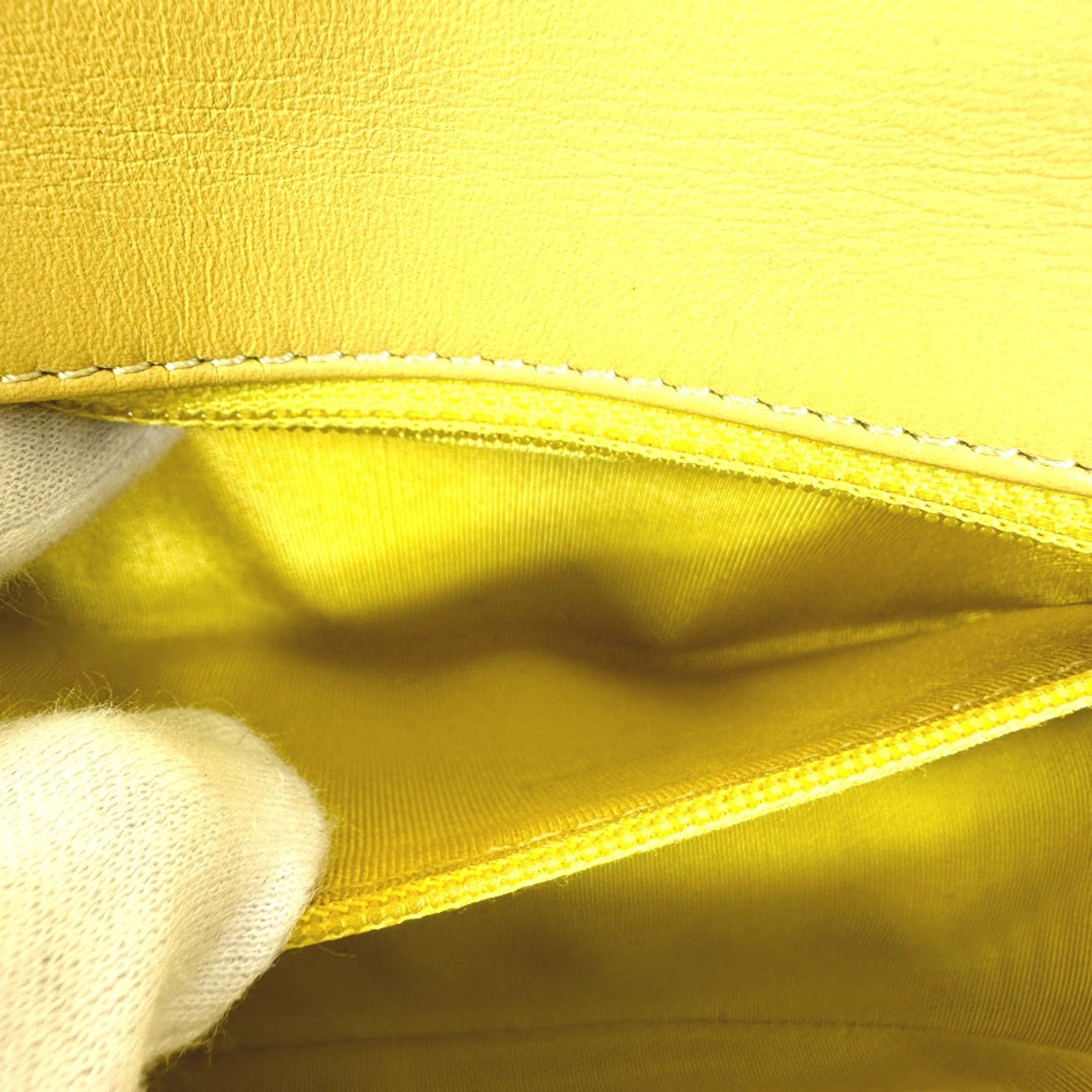 Chanel Yellow Leather Shoulder Bag
