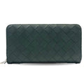 Bottega Veneta Green Leather Long Wallet (Bi-Fold)