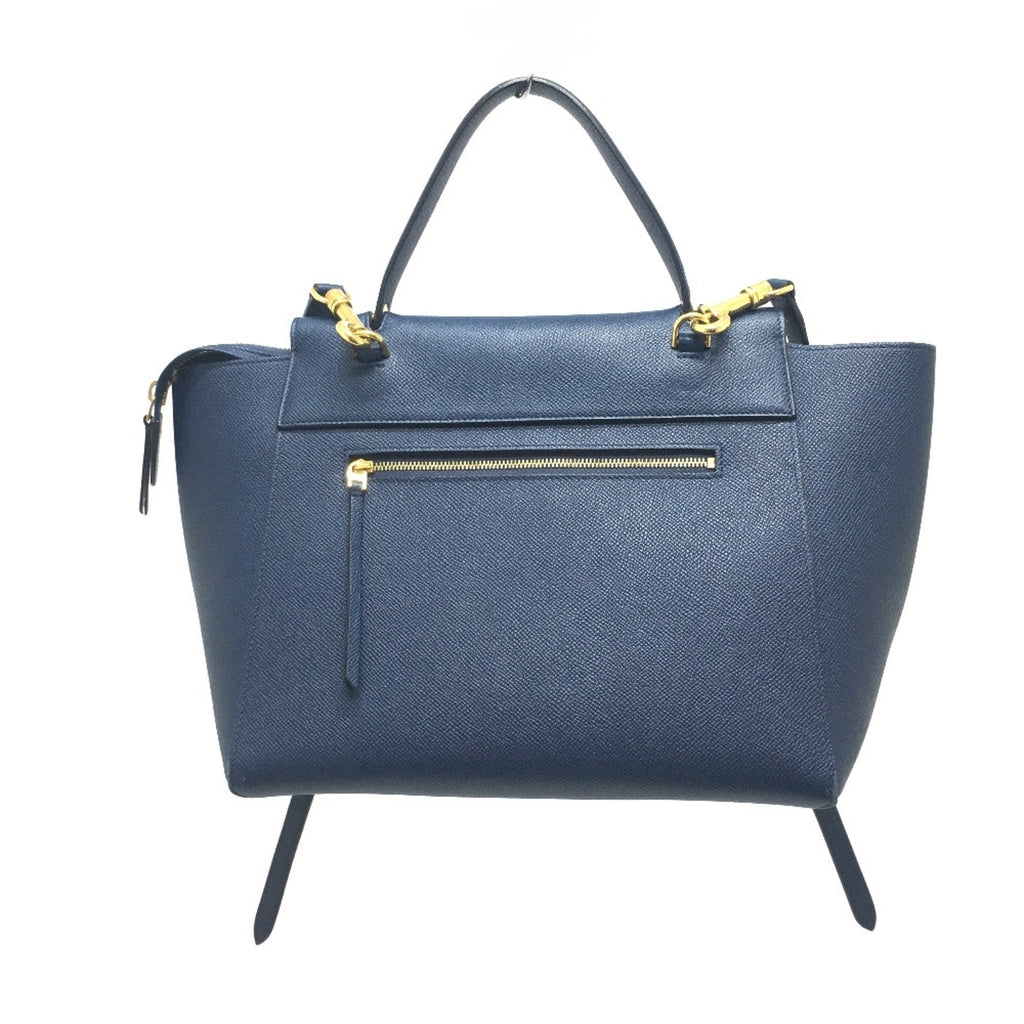 Celine Navy Leather Handbag