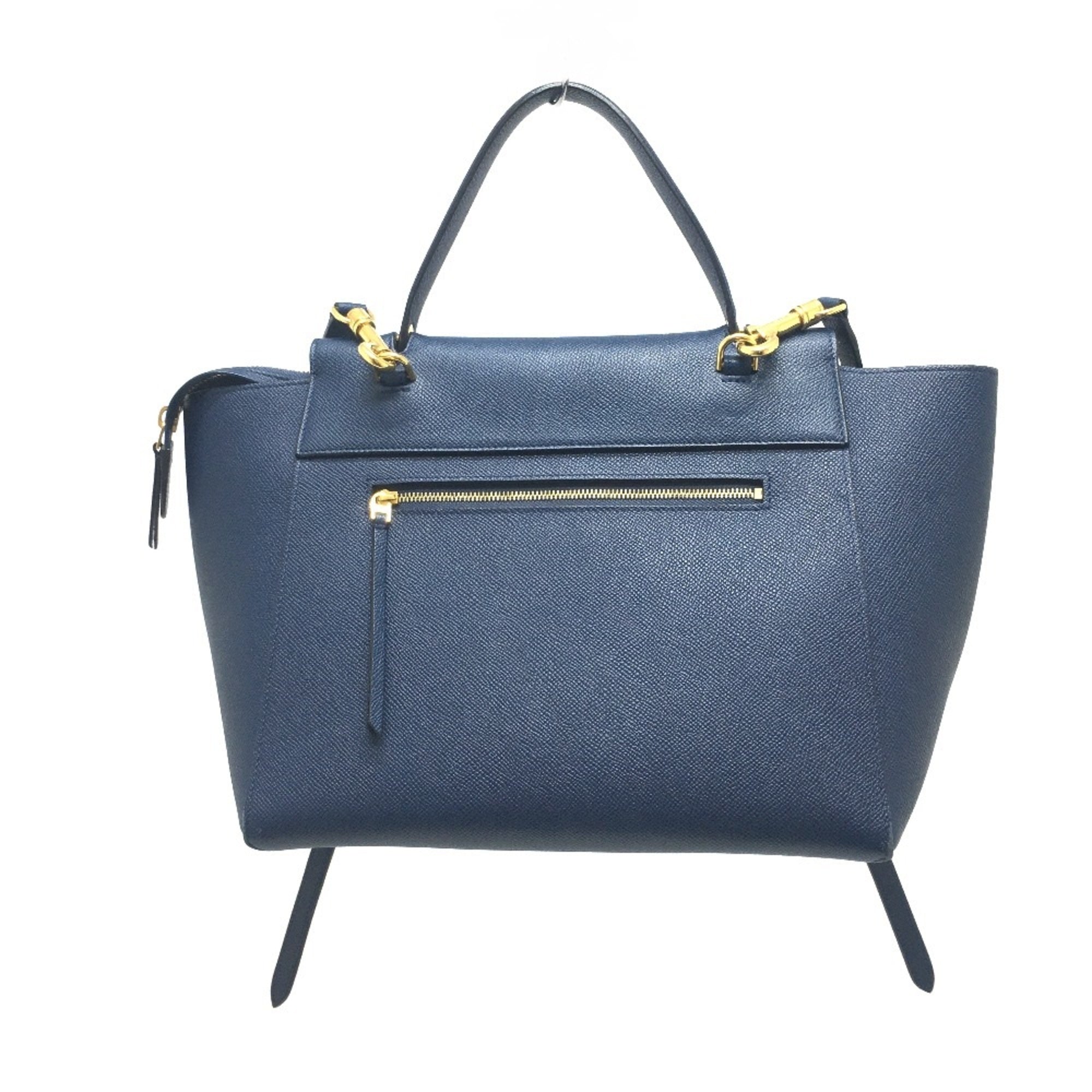 Celine Navy Leather Handbag