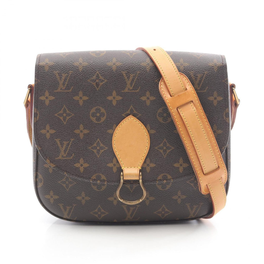 Louis Vuitton Brown Coated Canvas Leather Shoulder Bag