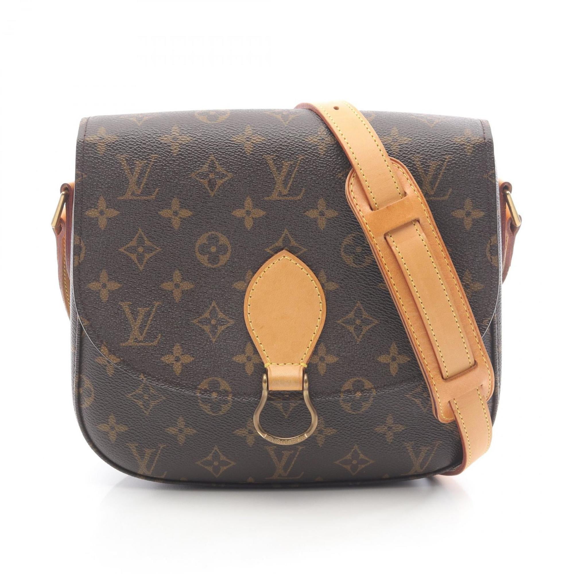 Louis Vuitton Brown Coated Canvas Leather Shoulder Bag
