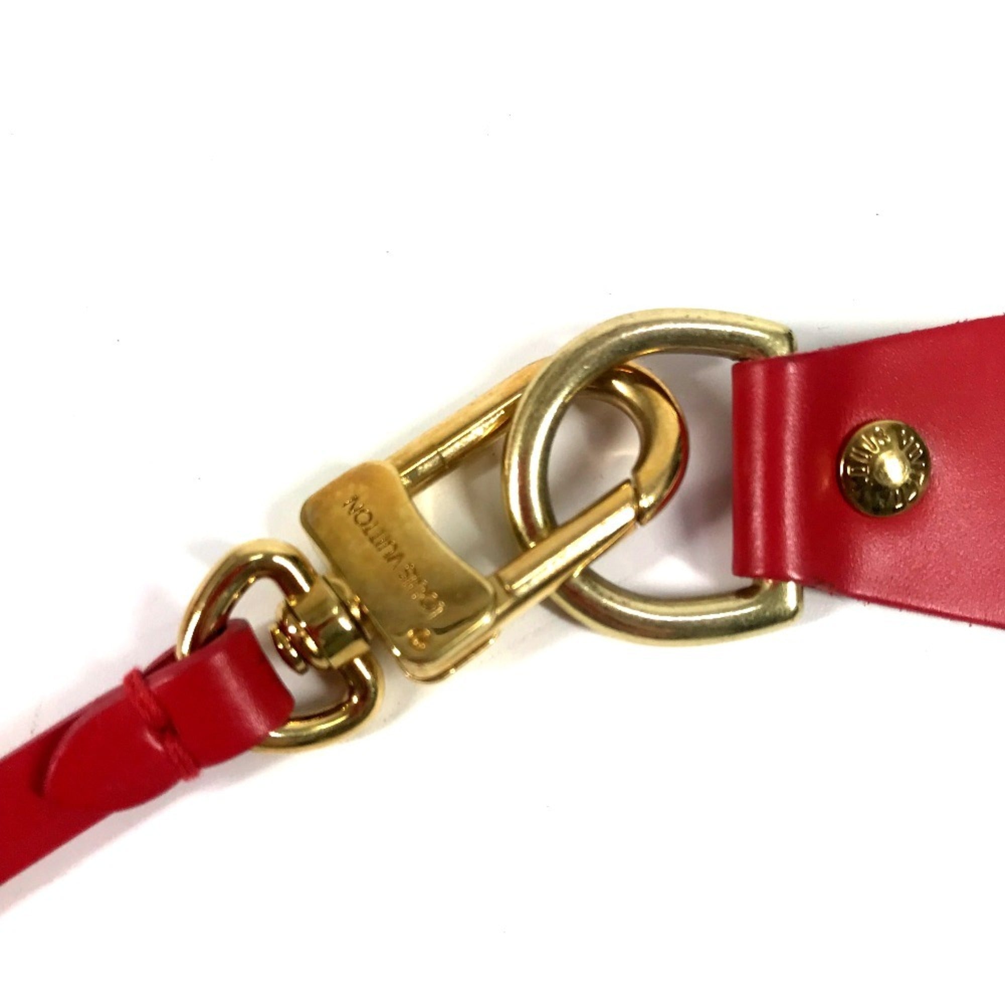 Louis Vuitton Red Color Vinyl Leather Handbag Tote Bag