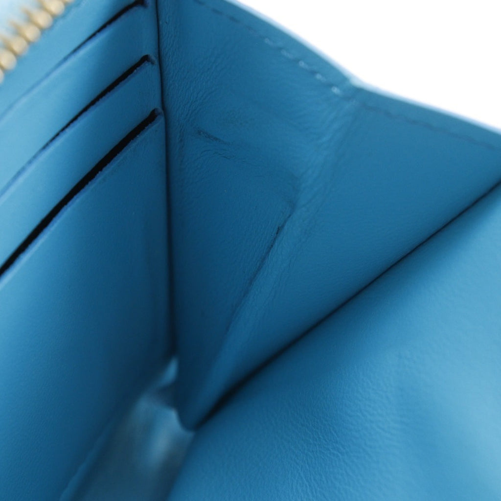 Louis Vuitton Blue Turquoise Leather Long Wallet