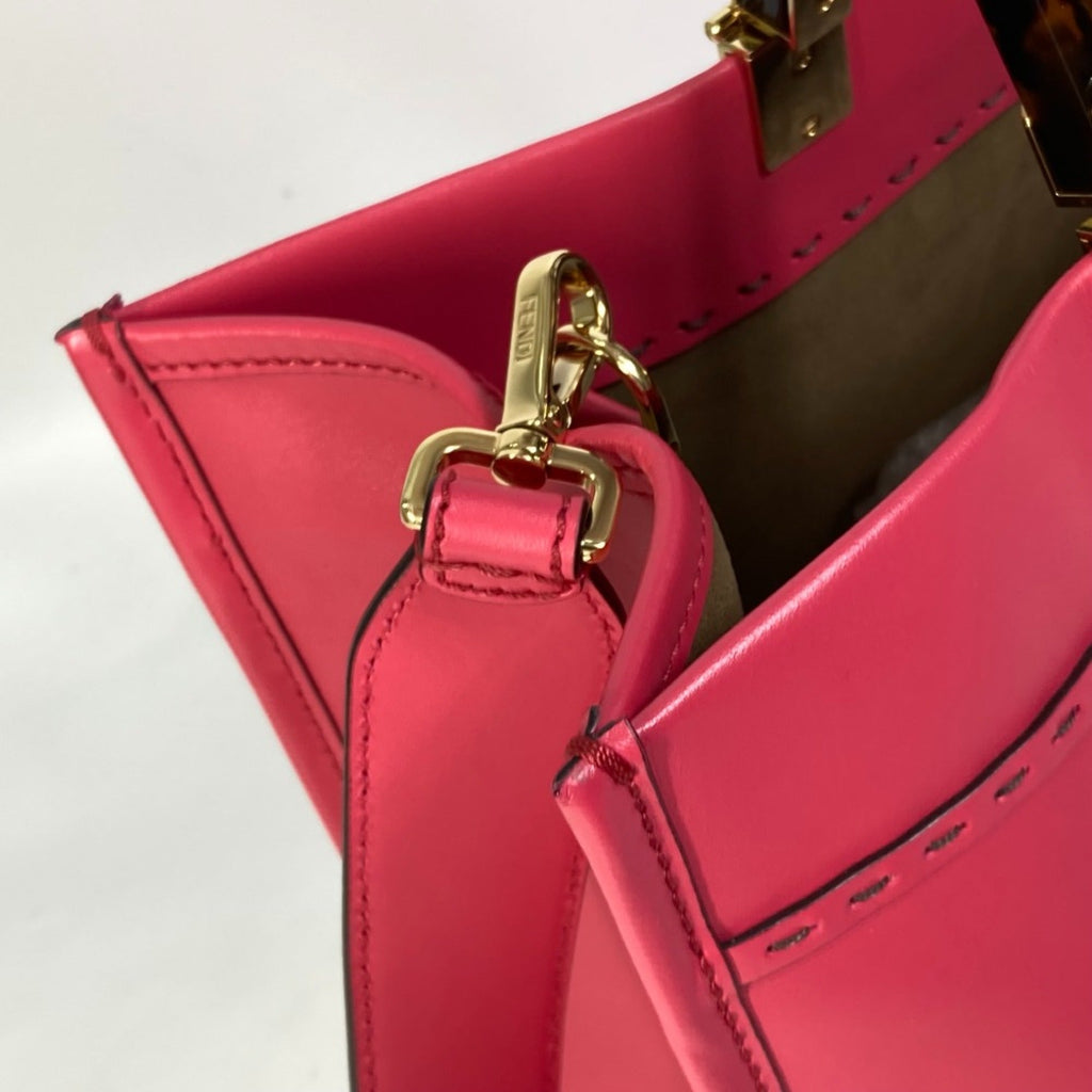 Fendi Pink Leather Tote Bag