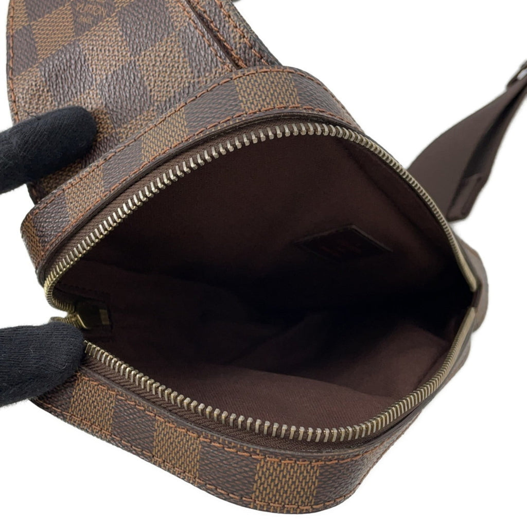 Louis Vuitton Damier Brown Damier Canvas Ebene Red Color Shoulder Bag Sling Bag