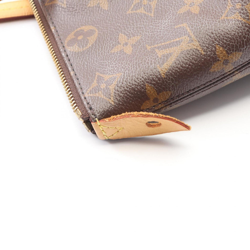 Louis Vuitton Brown Coated Canvas Leather Tote Bag