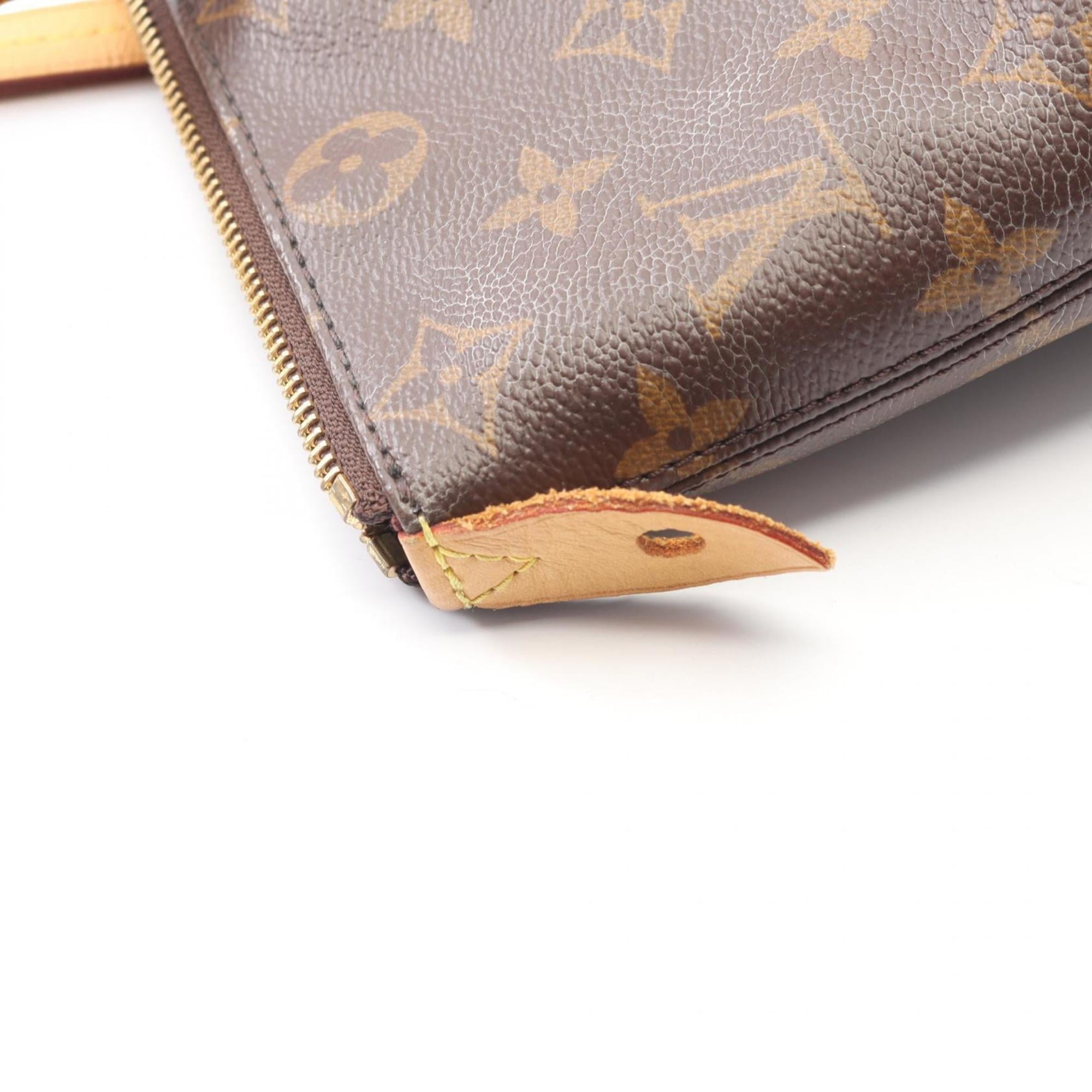 Louis Vuitton Brown Coated Canvas Leather Tote Bag