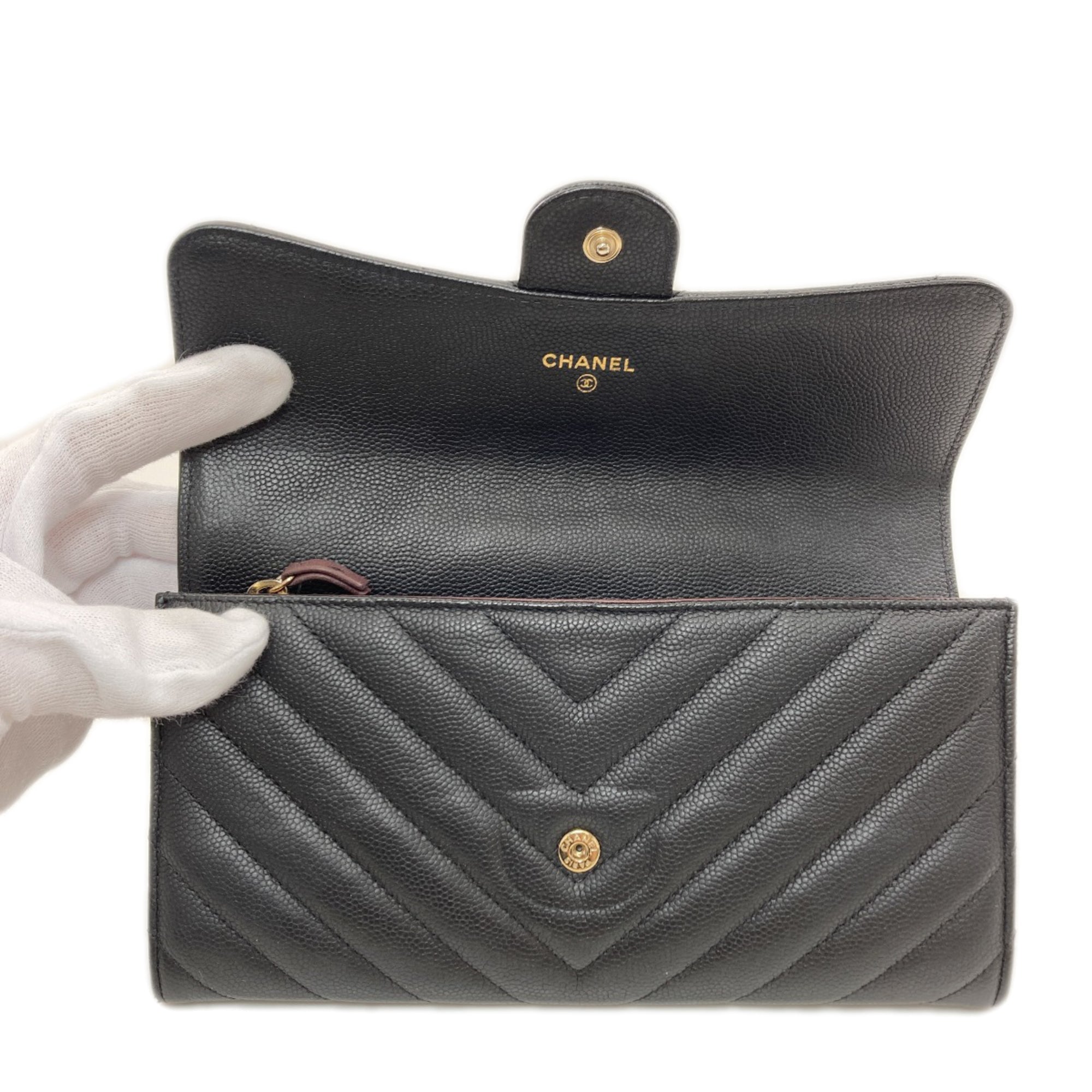 Chanel Black Long Wallet (Bi-Fold)