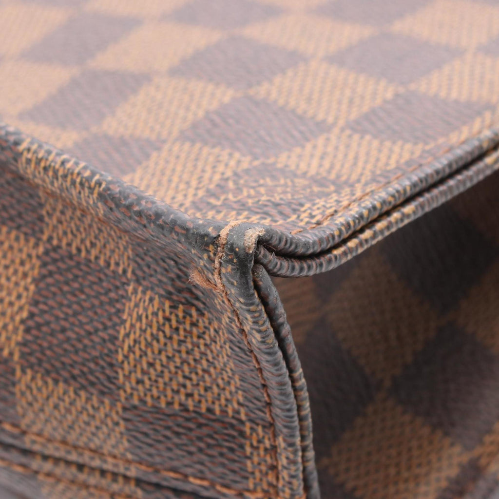 Louis Vuitton Brown Damier Canvas Coated Canvas Damier Canvas Leather Tote Bag