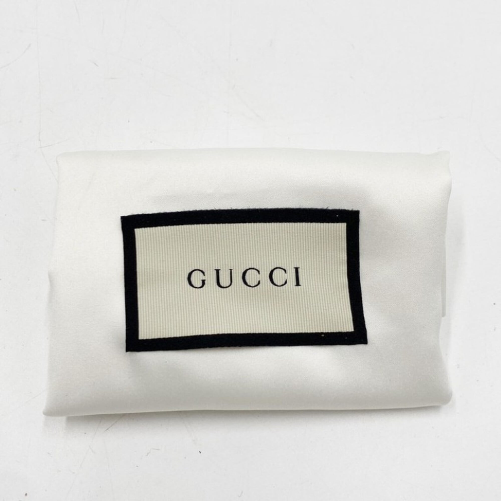 Gucci Ivory Navy Red Color Leather Clutch Bag (Pre-Owned)
