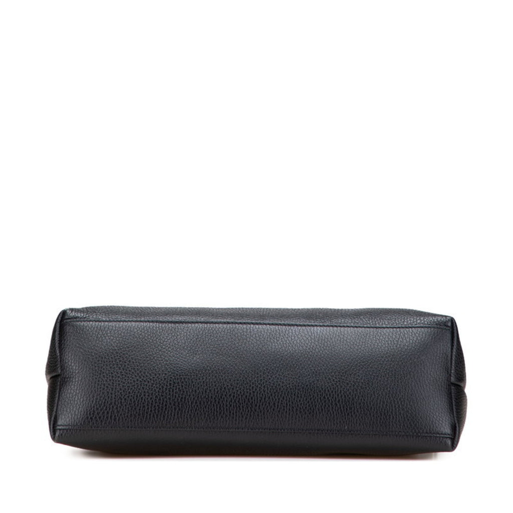 Gucci Black Leather Handbag Shoulder Bag (Pre-Owned)