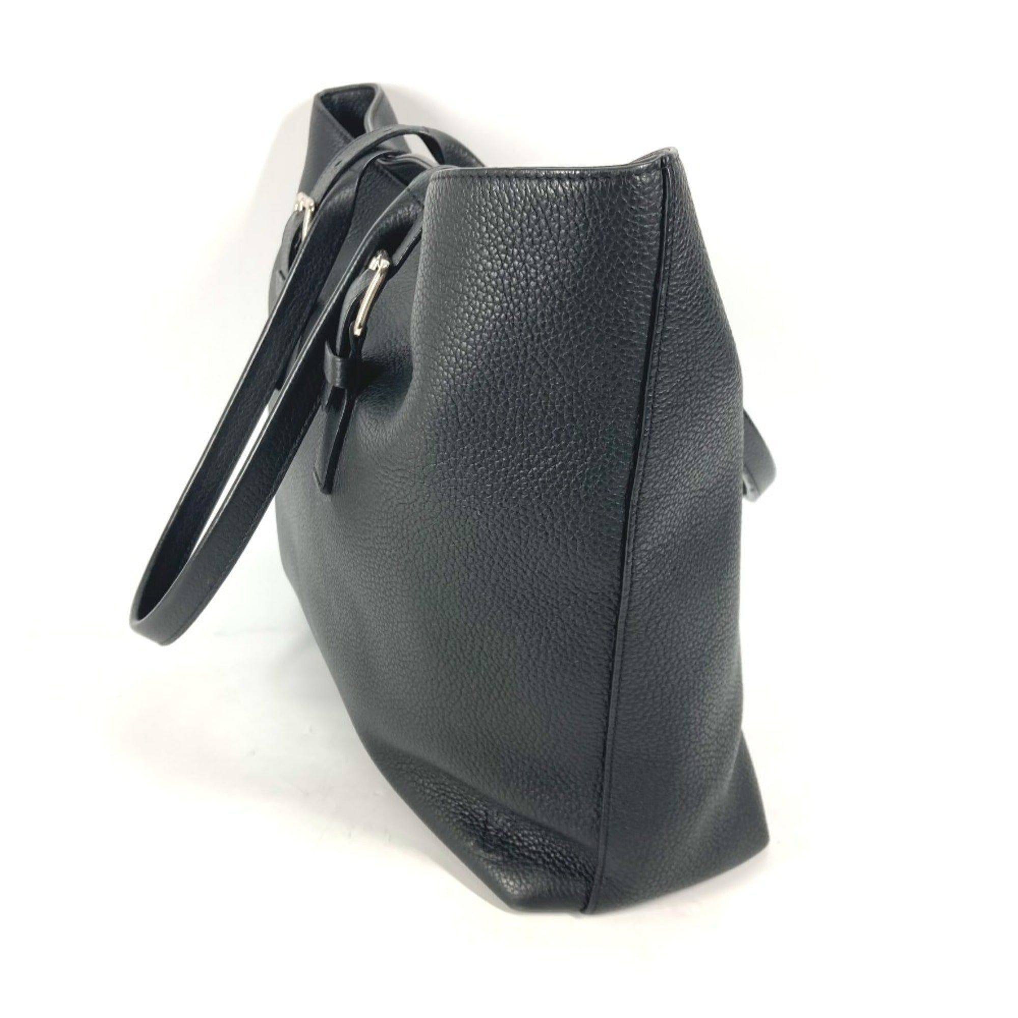 Louis Vuitton Black Noir Leather Shoulder Bag Tote Bag