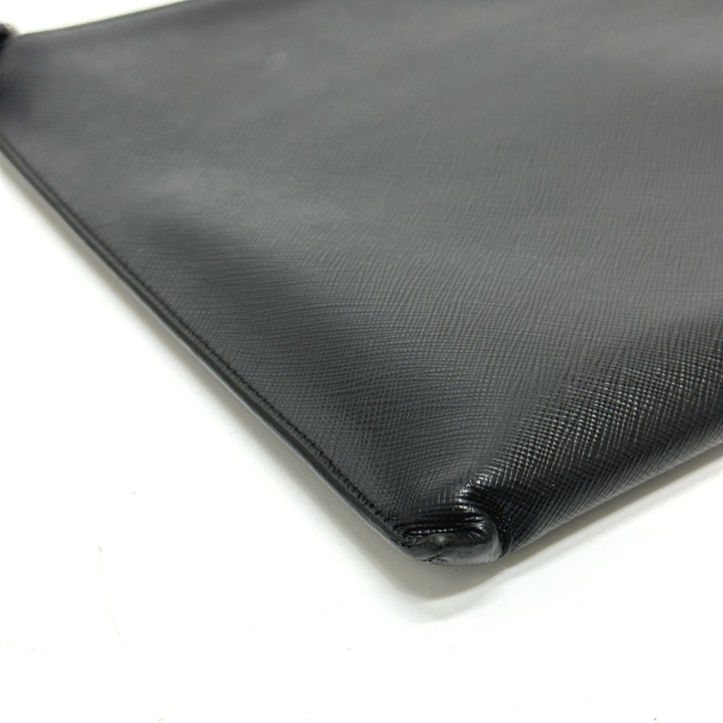 Prada Black Leather Clutch Bag