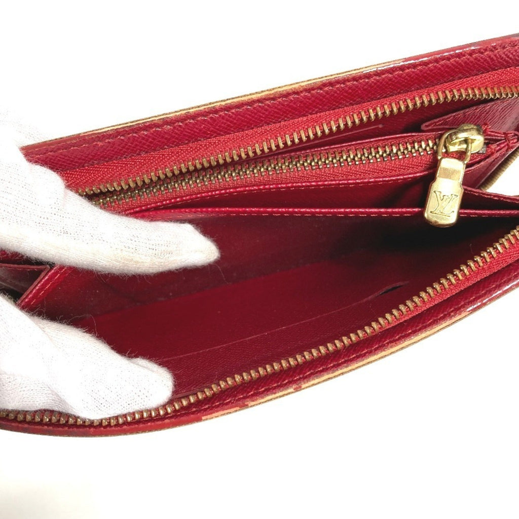 Louis Vuitton Brown Monogram Cherry Red Color Monogram Long Wallet
