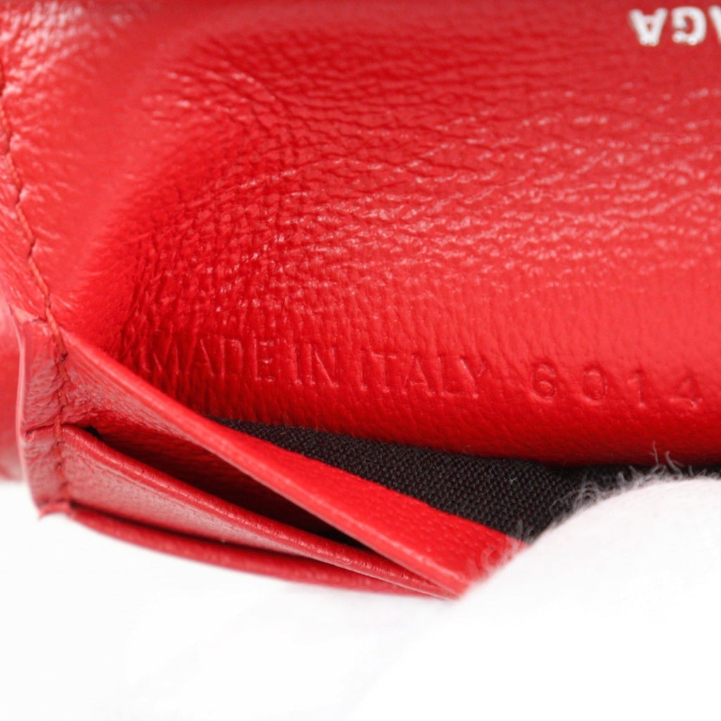 Balenciaga Red Color Leather Wallet (Bi-Fold)