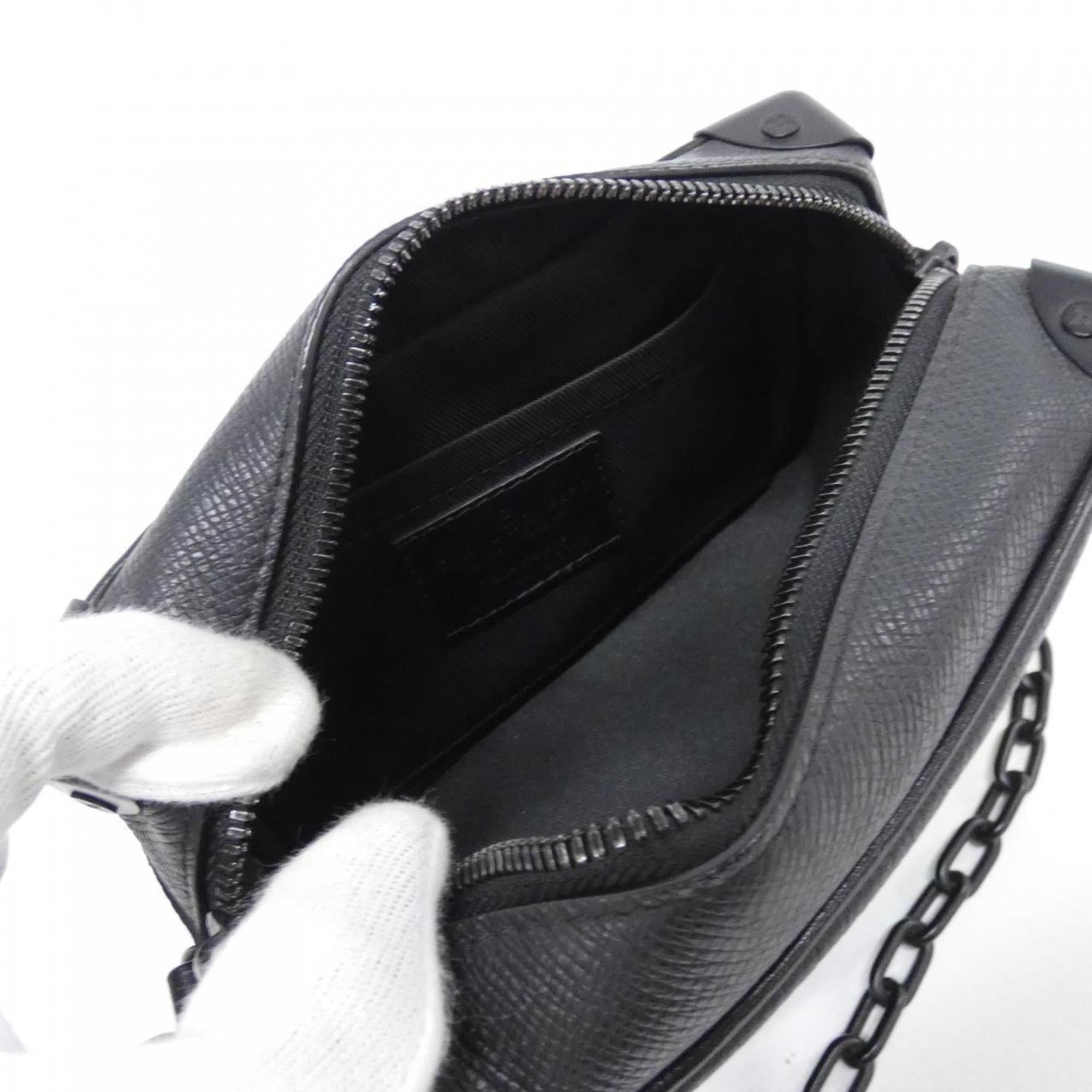 Louis Vuitton Black Leather Shoulder Bag