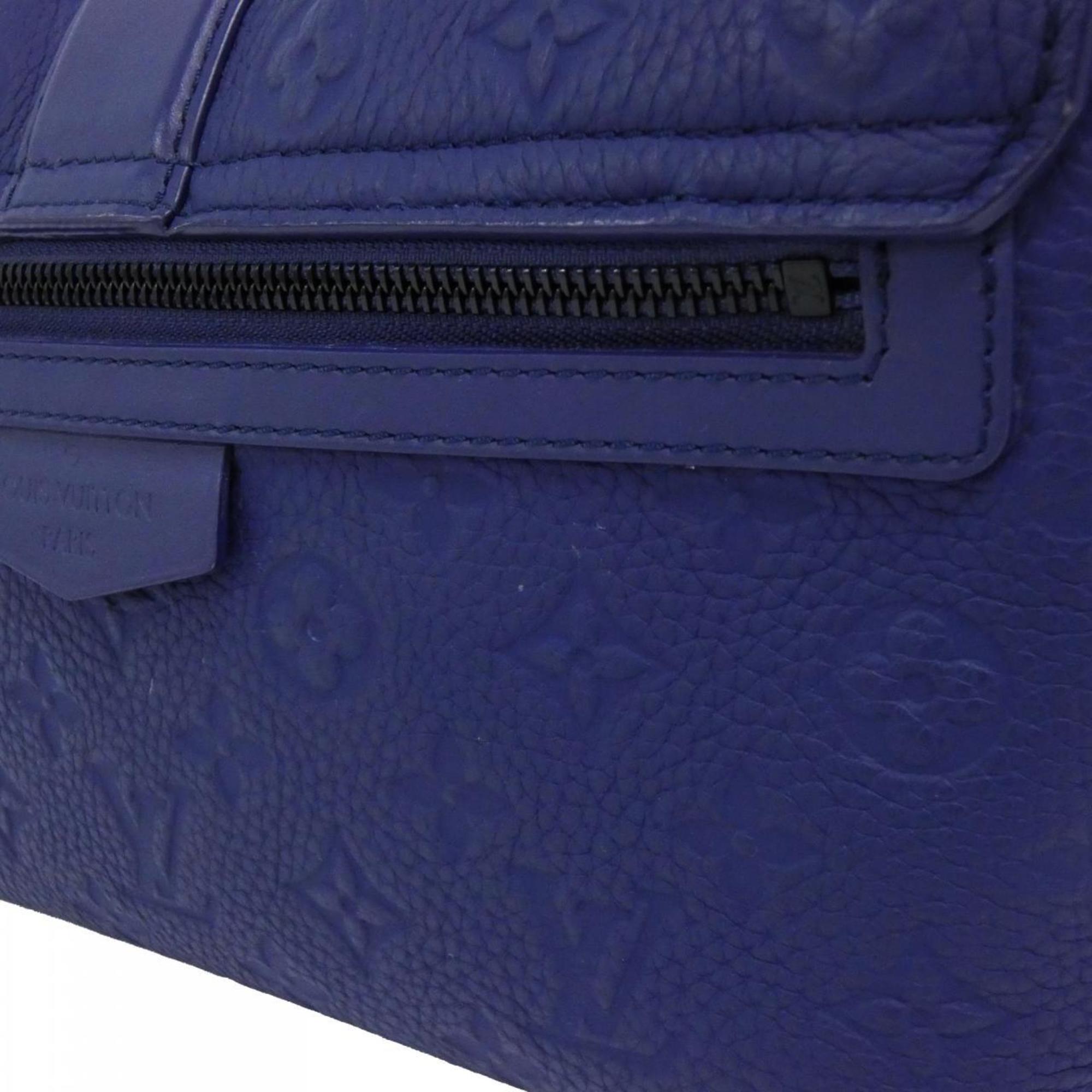 Louis Vuitton Taurillon Blue Nuit Leather Shoulder Bag