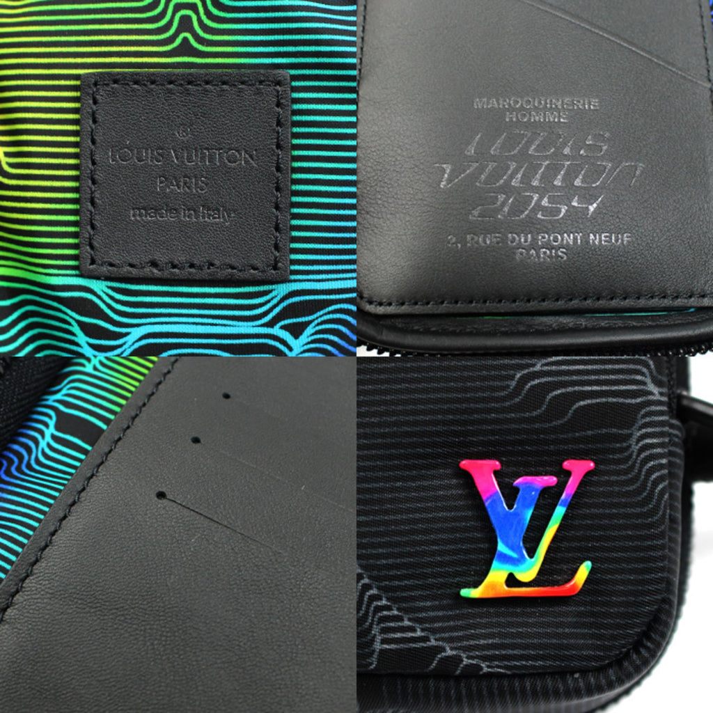 Louis Vuitton Black Nylon Leather Shoulder Bag