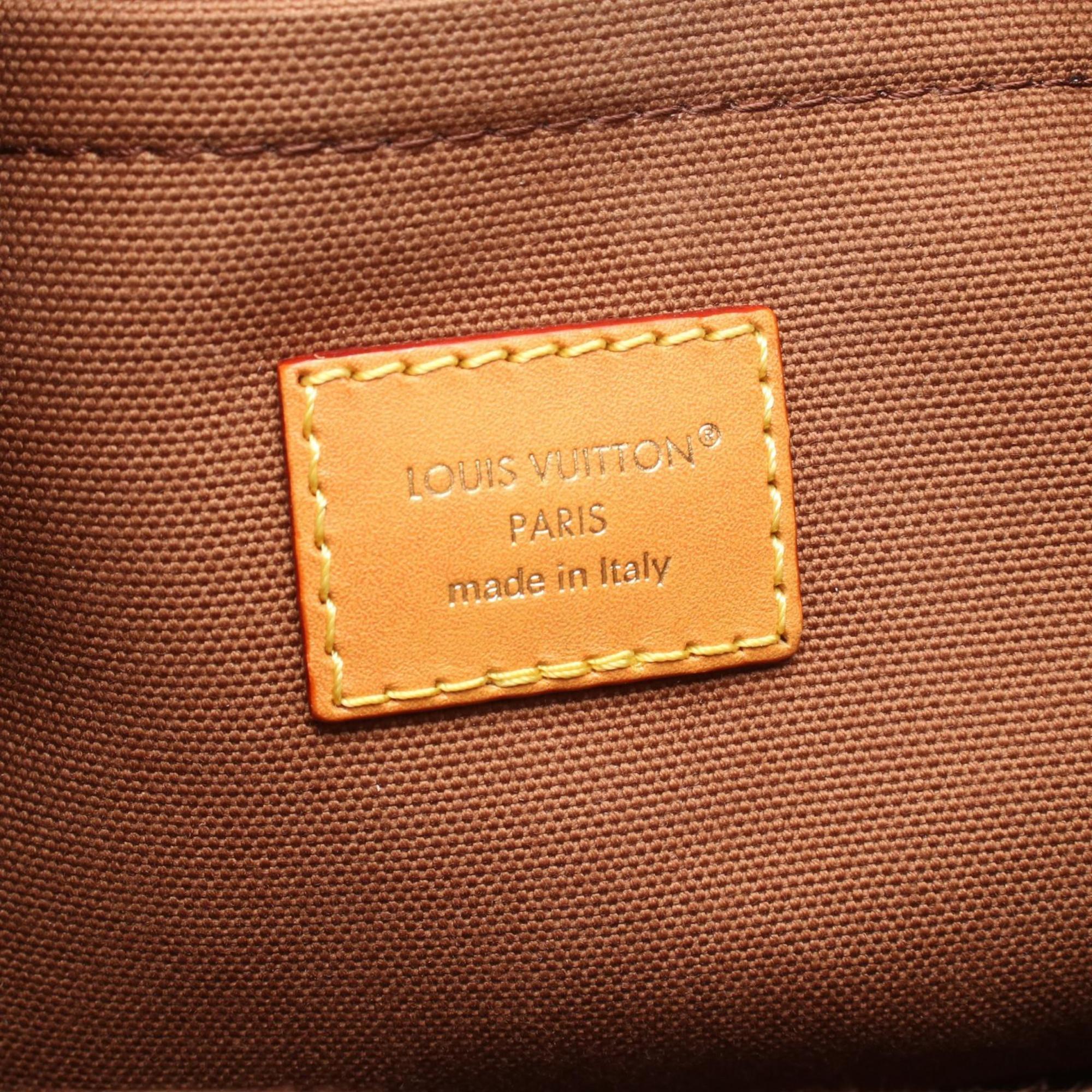 Louis Vuitton Brown Coated Canvas Leather Handbag