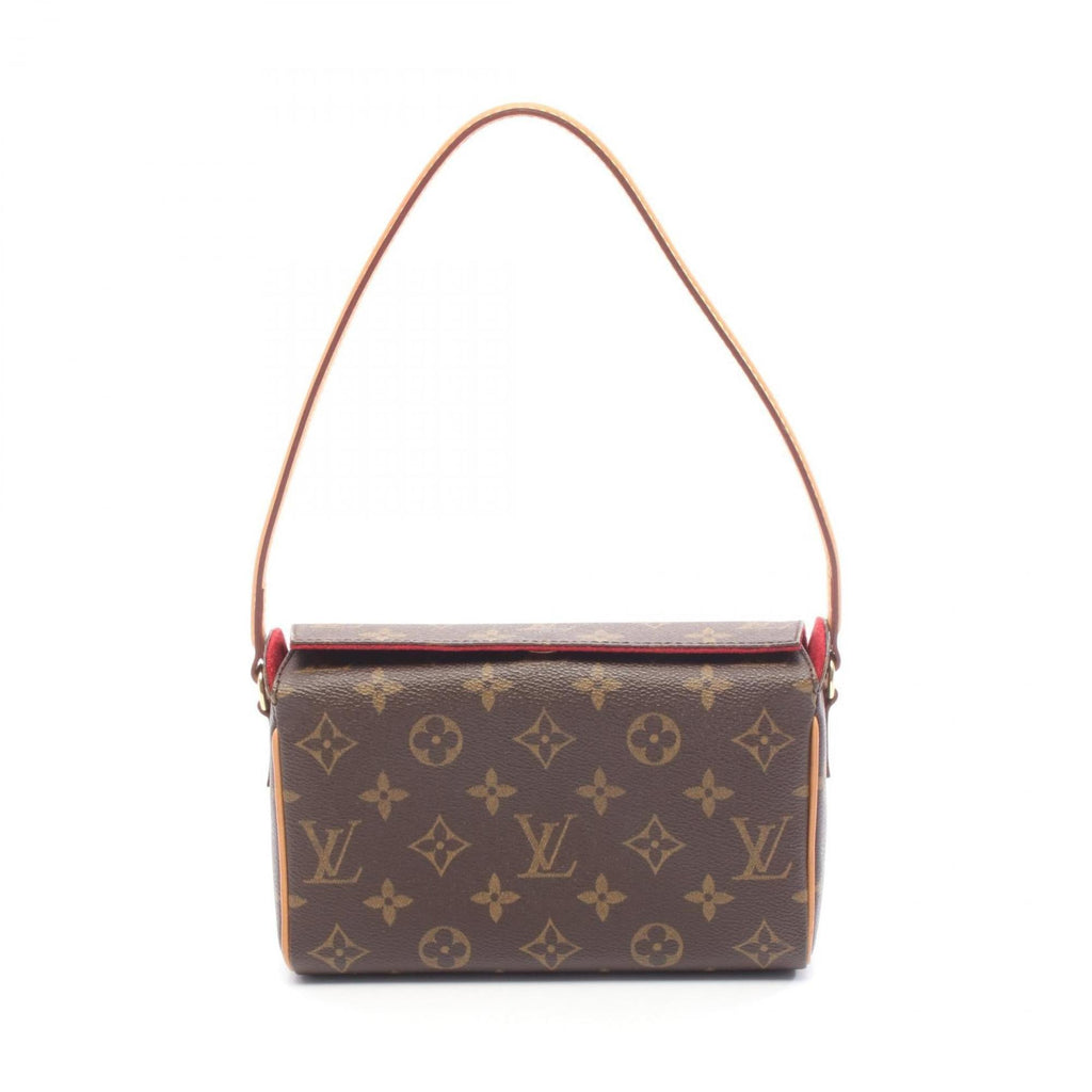 Louis Vuitton Monogram Brown Coated Canvas Leather Handbag