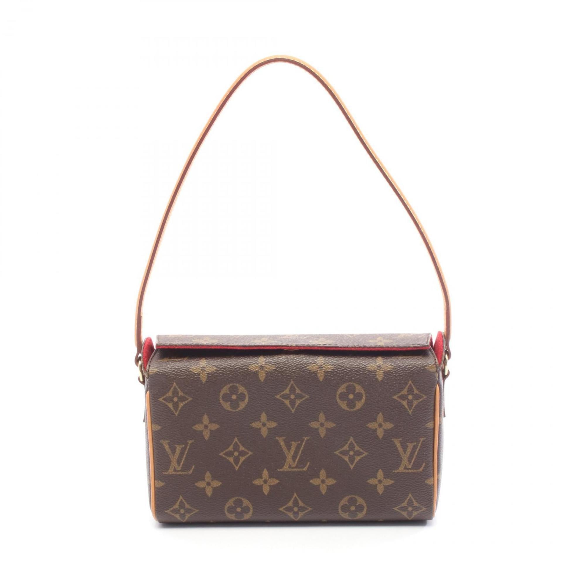 Louis Vuitton Monogram Brown Coated Canvas Leather Handbag