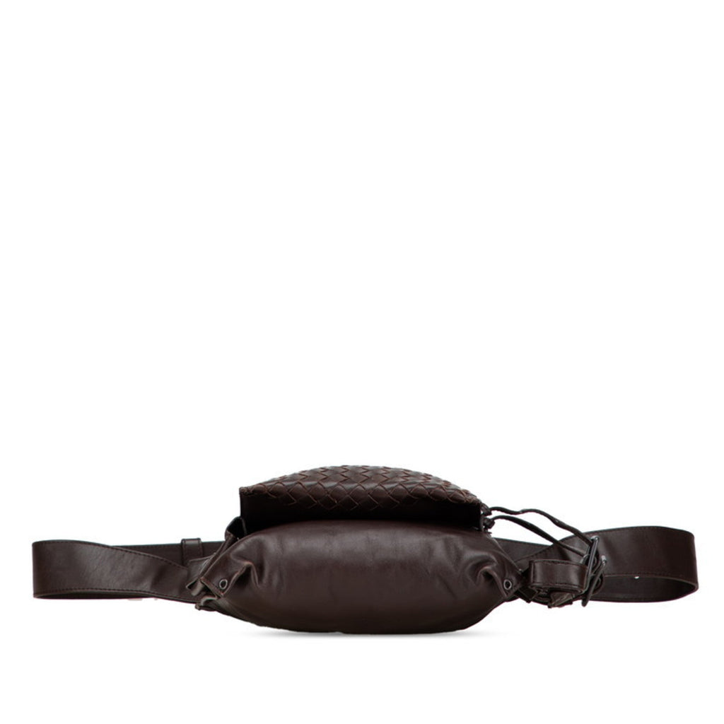 Bottega Veneta Intrecciato Brown Leather Fanny Pack