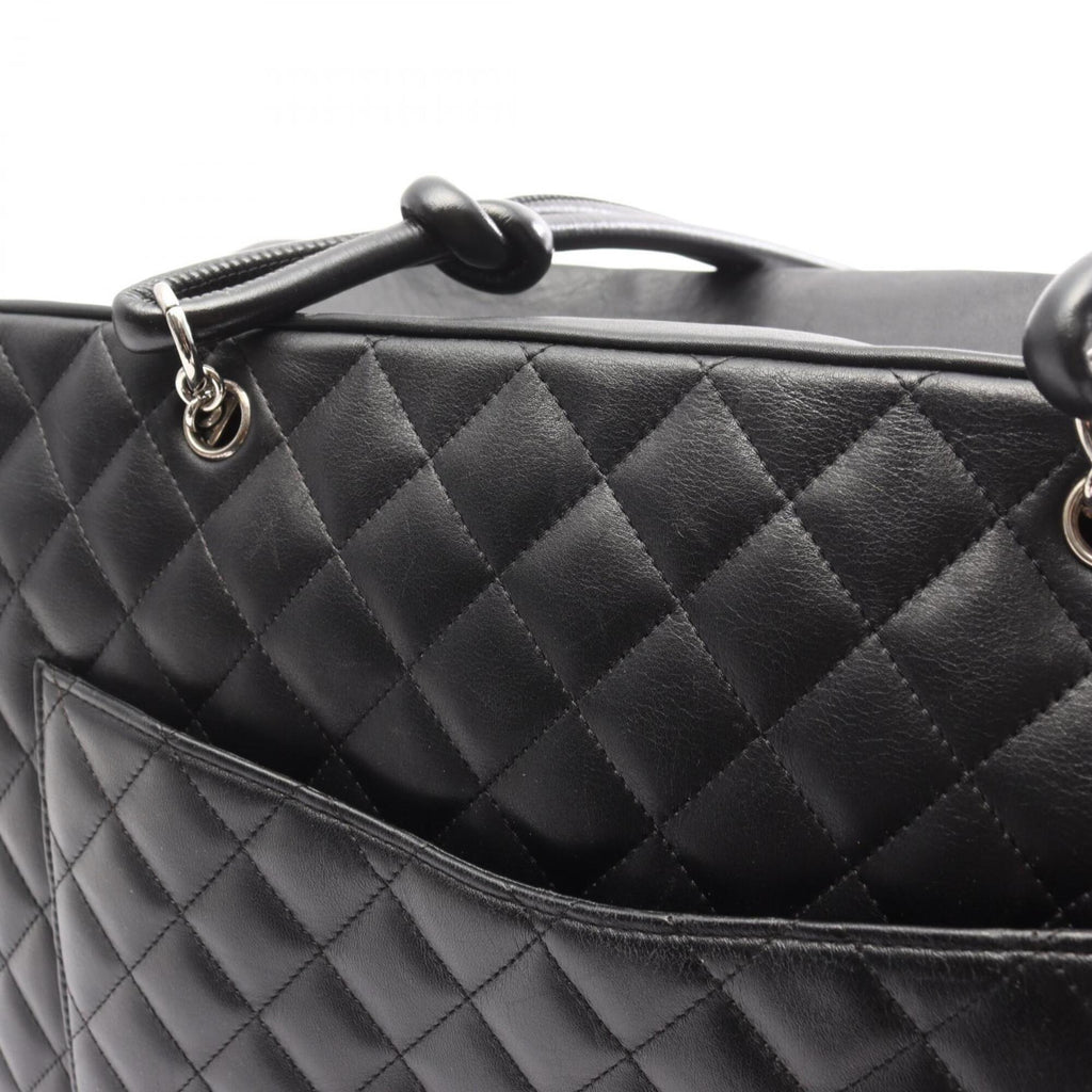 Chanel Black Gray Cambon Ligne Handbag Shoulder Bag