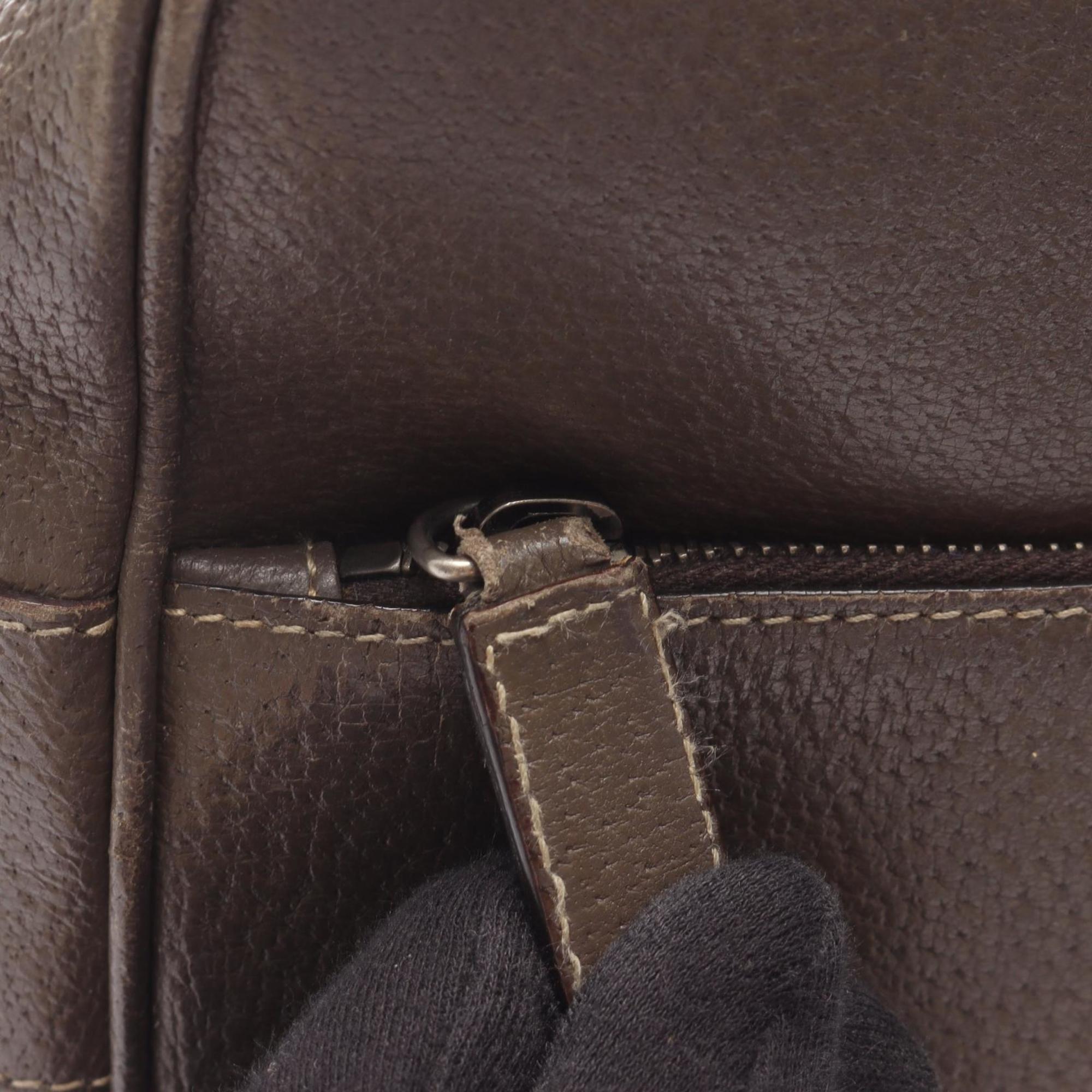 Prada Brown Leather Shoulder Bag