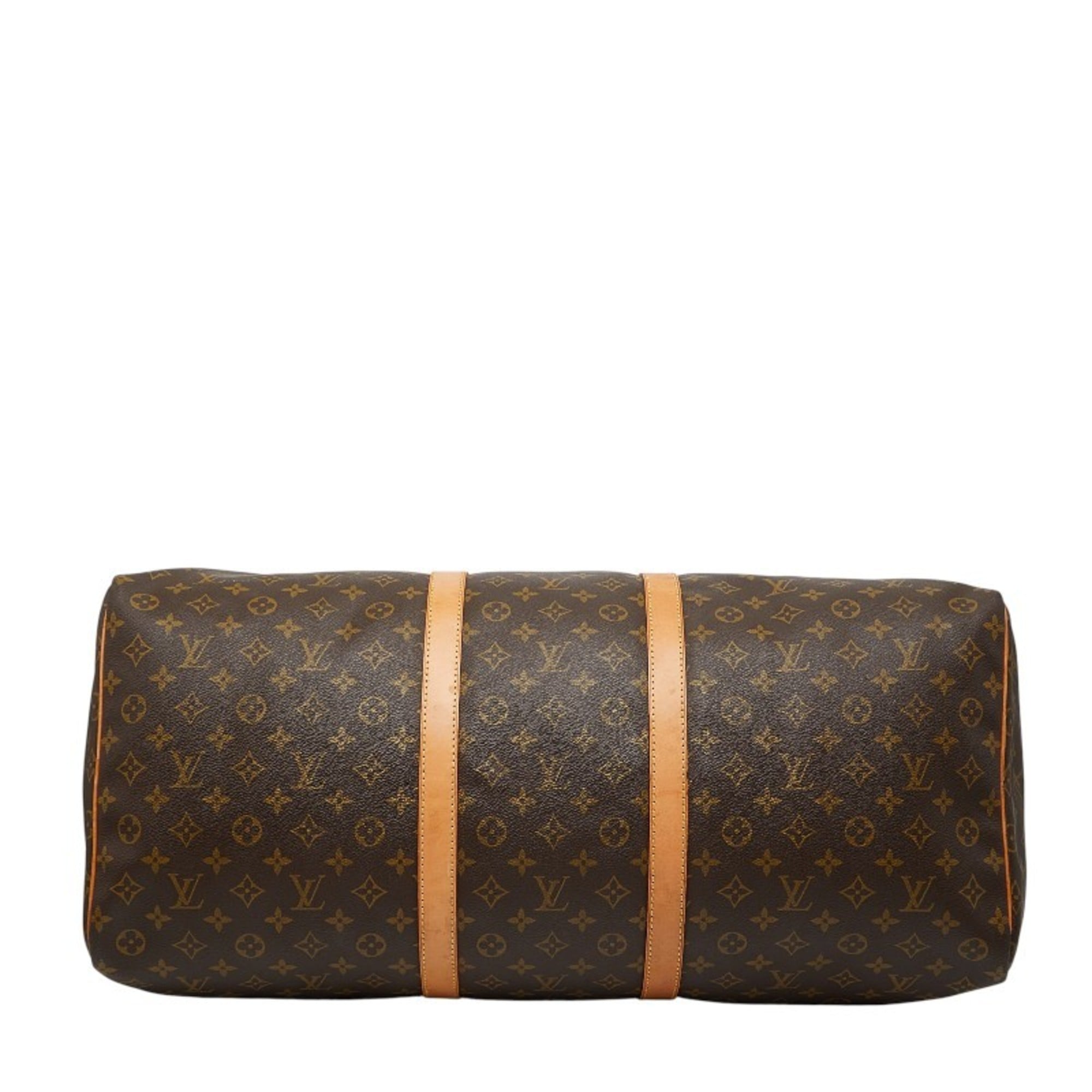 Louis Vuitton Brown Pvc Leather Boston Bag
