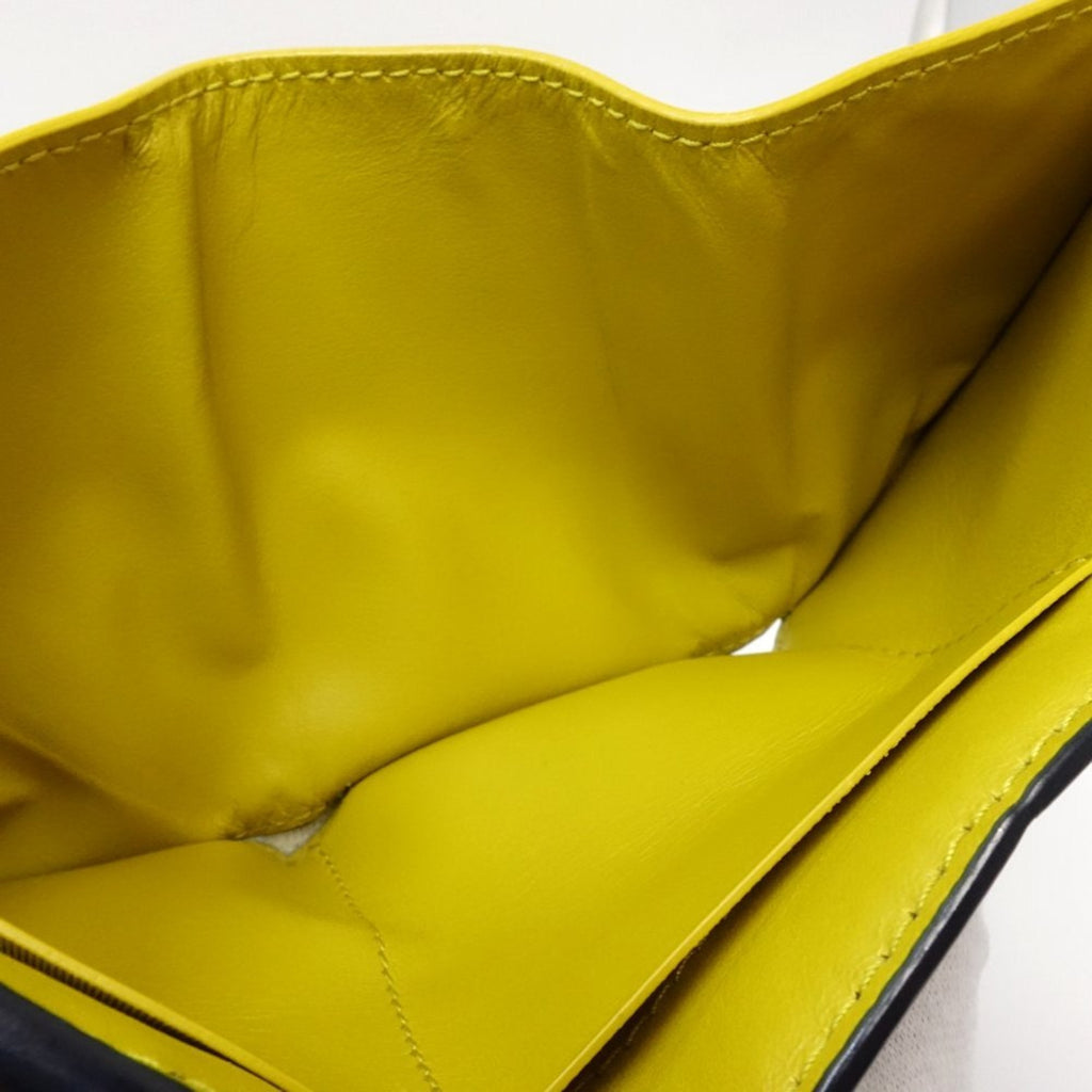 Bottega Veneta Intrecciato Navy Yellow Intrecciato Wallet (Tri-Fold)