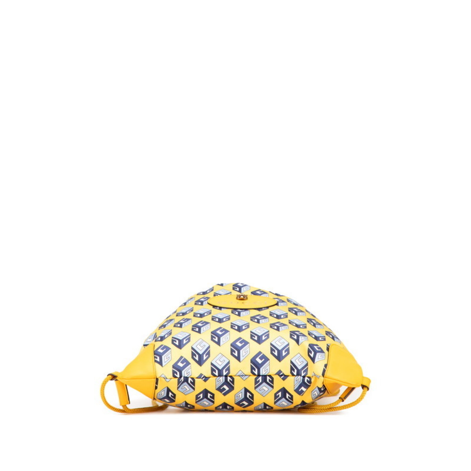Gucci Blue Yellow Nylon Leather Backpack (Pre-Owned)