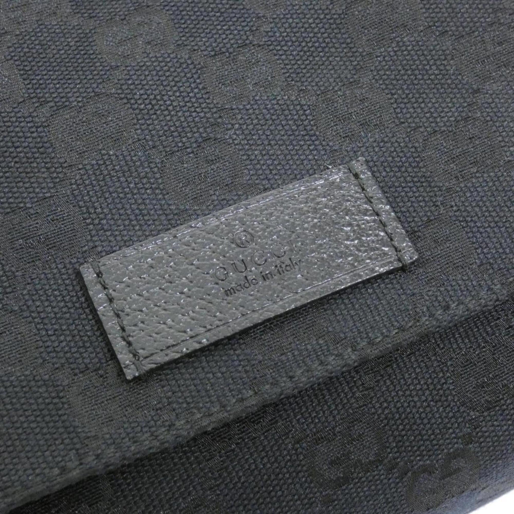 Gucci Black Gg Canvas Shoulder Bag (Pre-Owned)