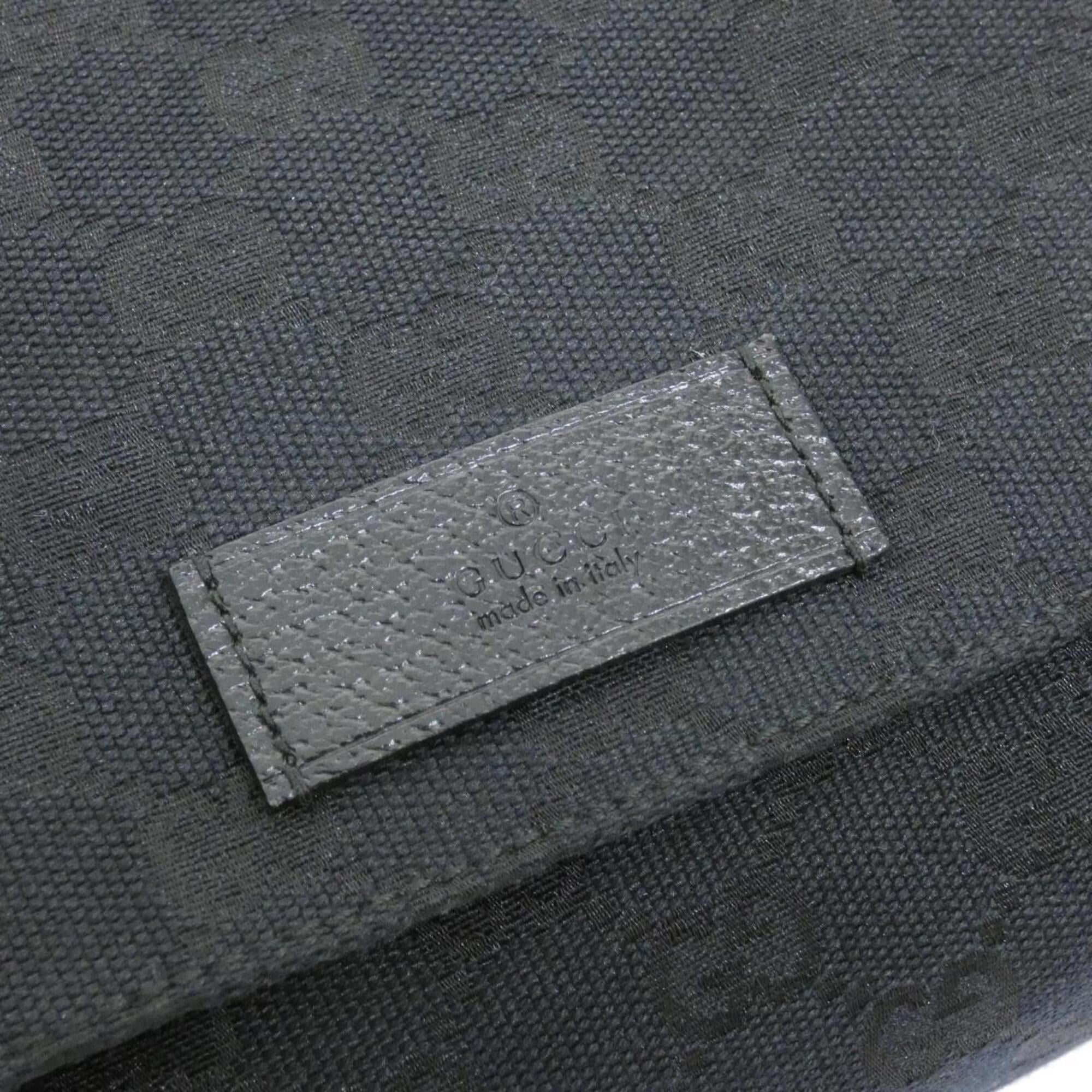 Gucci Black Gg Canvas Shoulder Bag (Pre-Owned)
