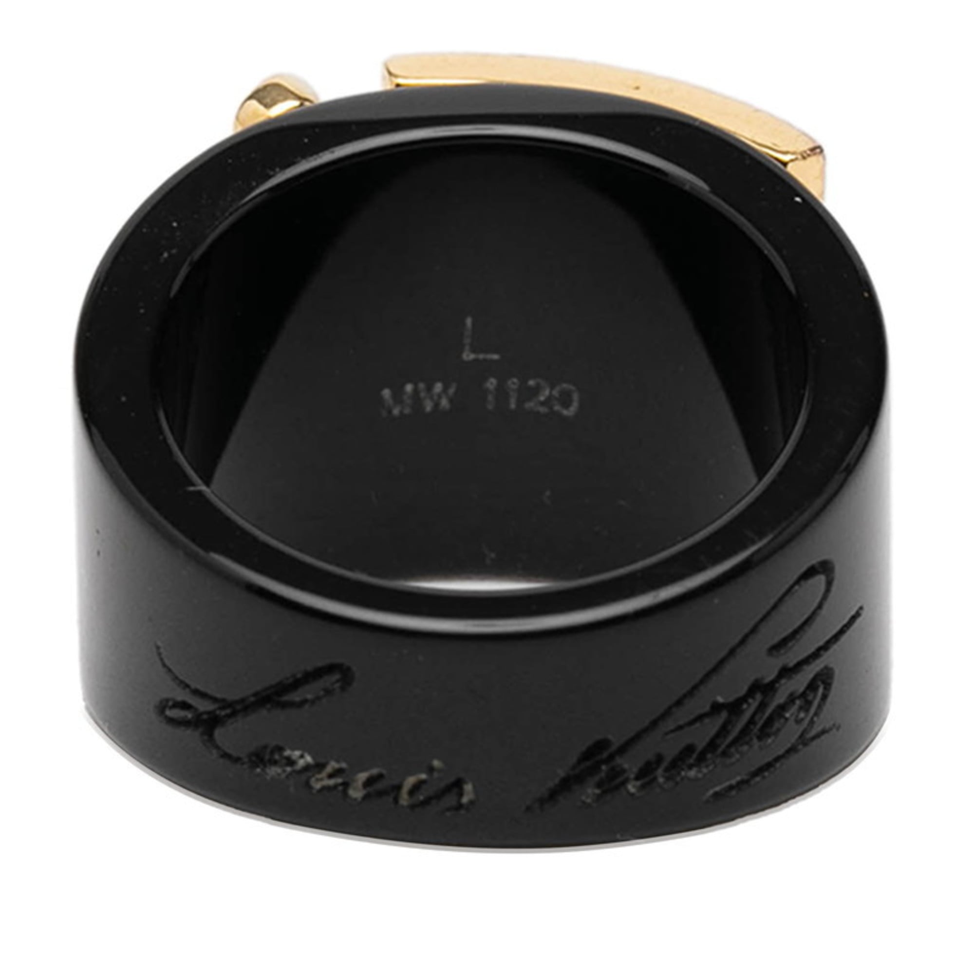 Louis Vuitton Black Plastic Band Ring