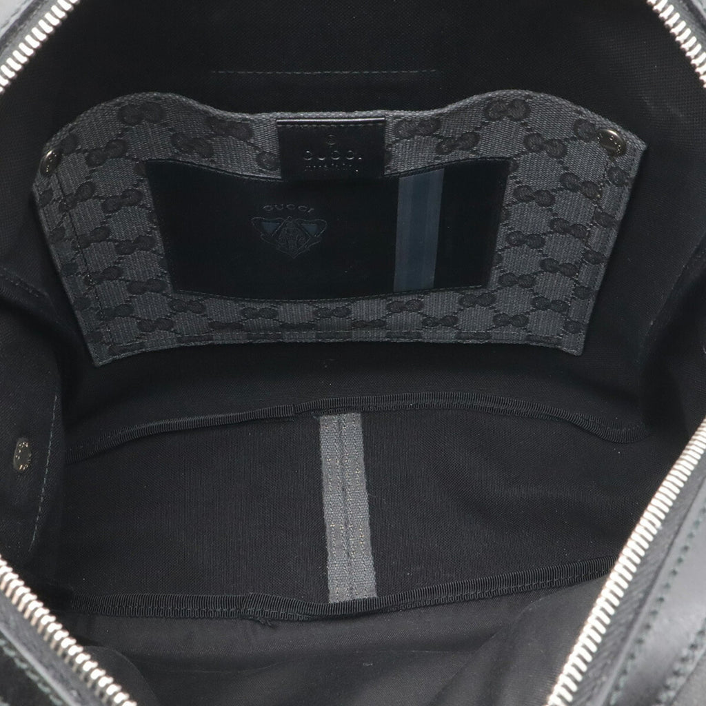 Gucci Gg Canvas Black Dark Gray Gg Canvas Handbag Shoulder Bag (Pre-Owned)