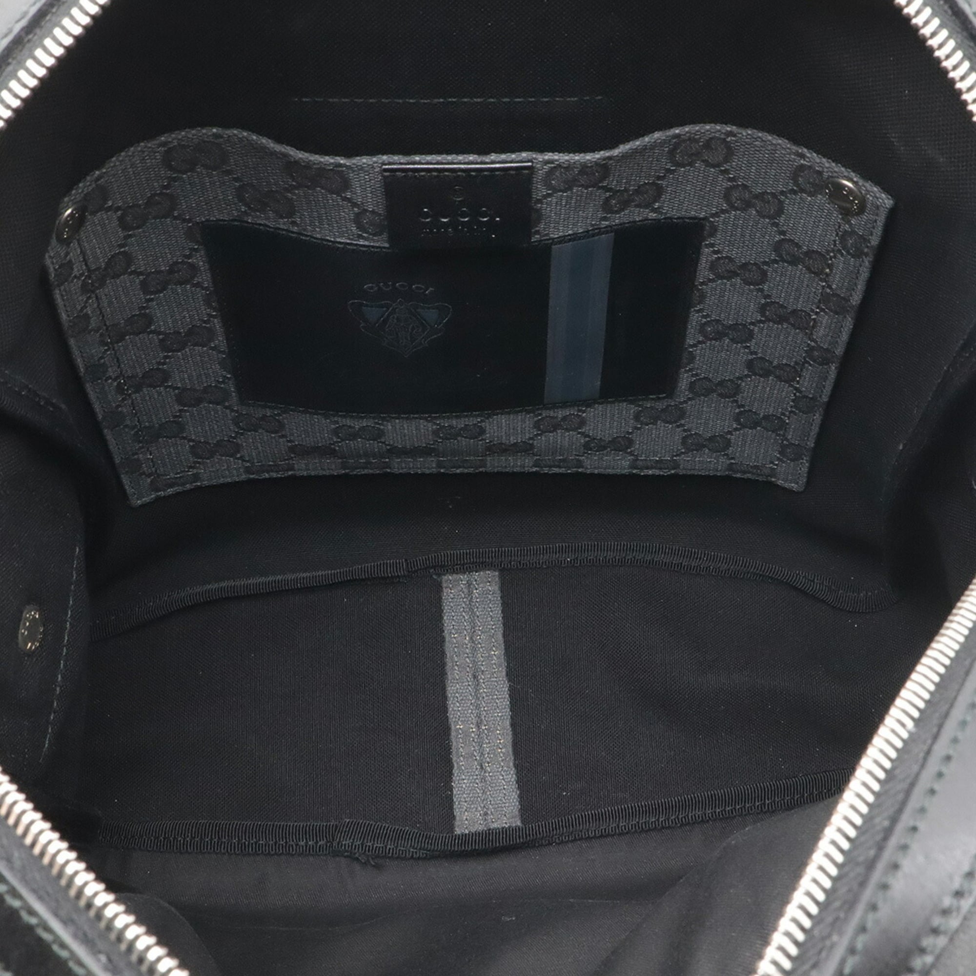 Gucci Gg Canvas Black Dark Gray Gg Canvas Handbag Shoulder Bag (Pre-Owned)